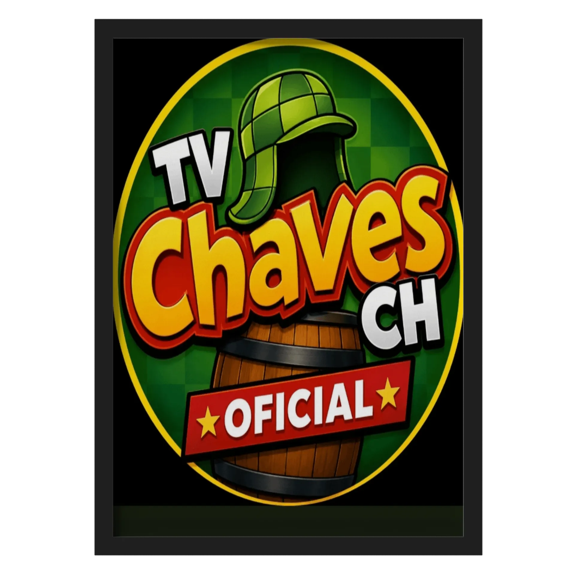 Quadro A3 personalizado Com Vidro tvchaveschoficial - Imagem 1