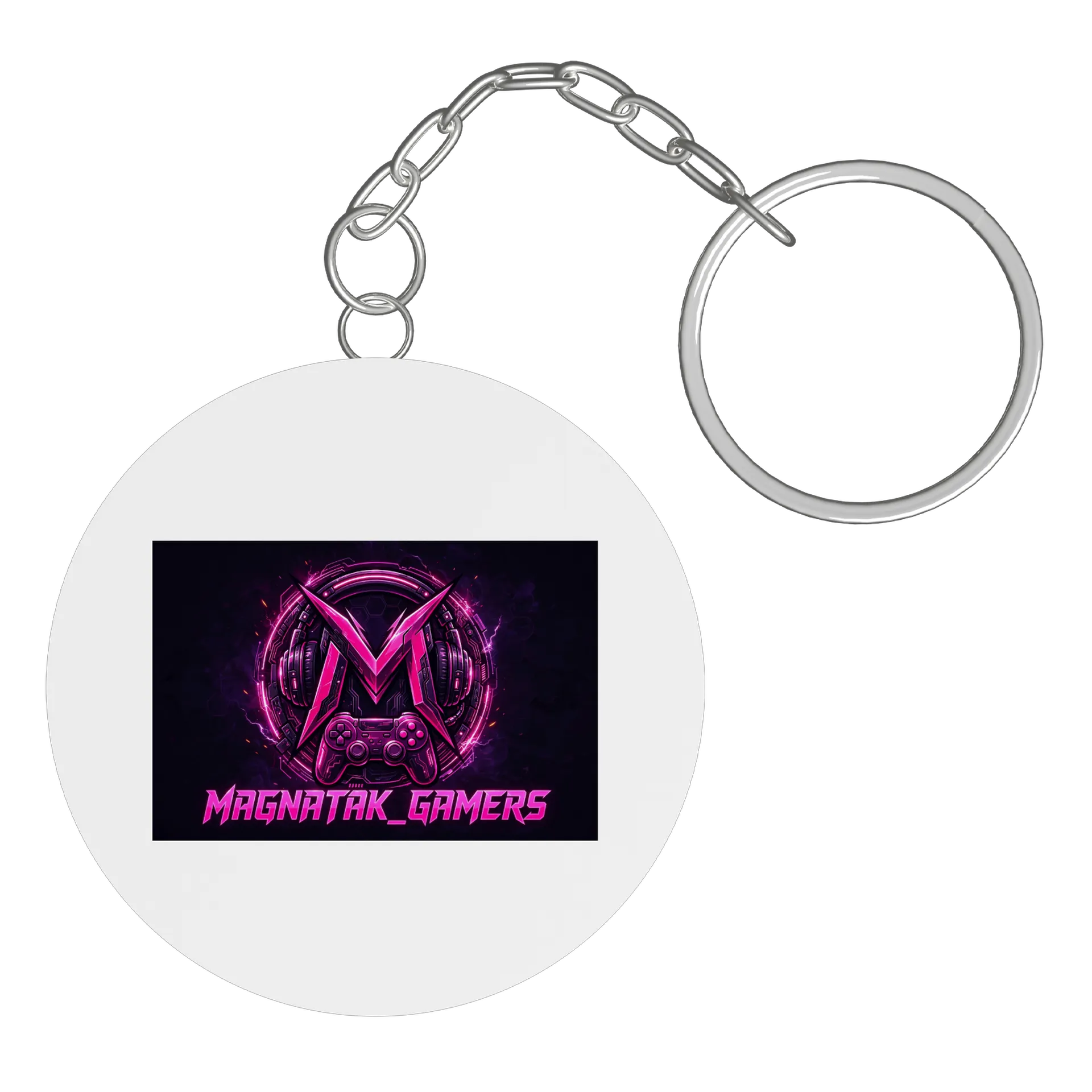 Chaveiro MDF Logo Magnatak_Gamers Gamer com Controle Rosa de @Magnatak_Gamers — imagem 2 de 3