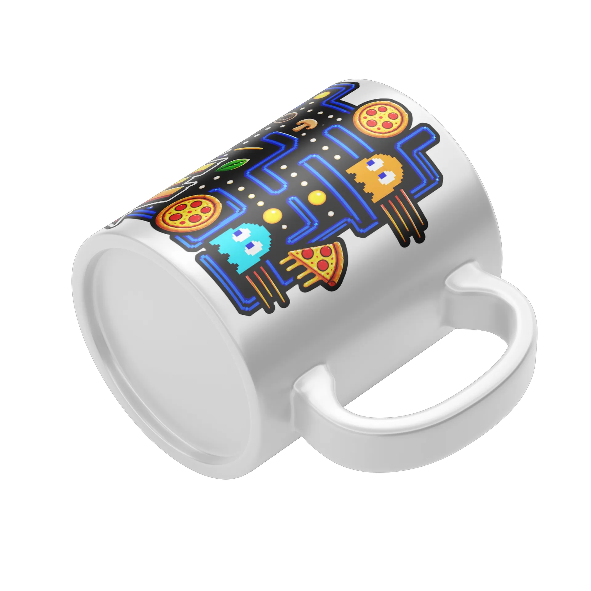 Caneca Pac-Man COME-COME Pizza Estilo Pixel Art 325ml de PRISMA GAMER — imagem 4 de 4