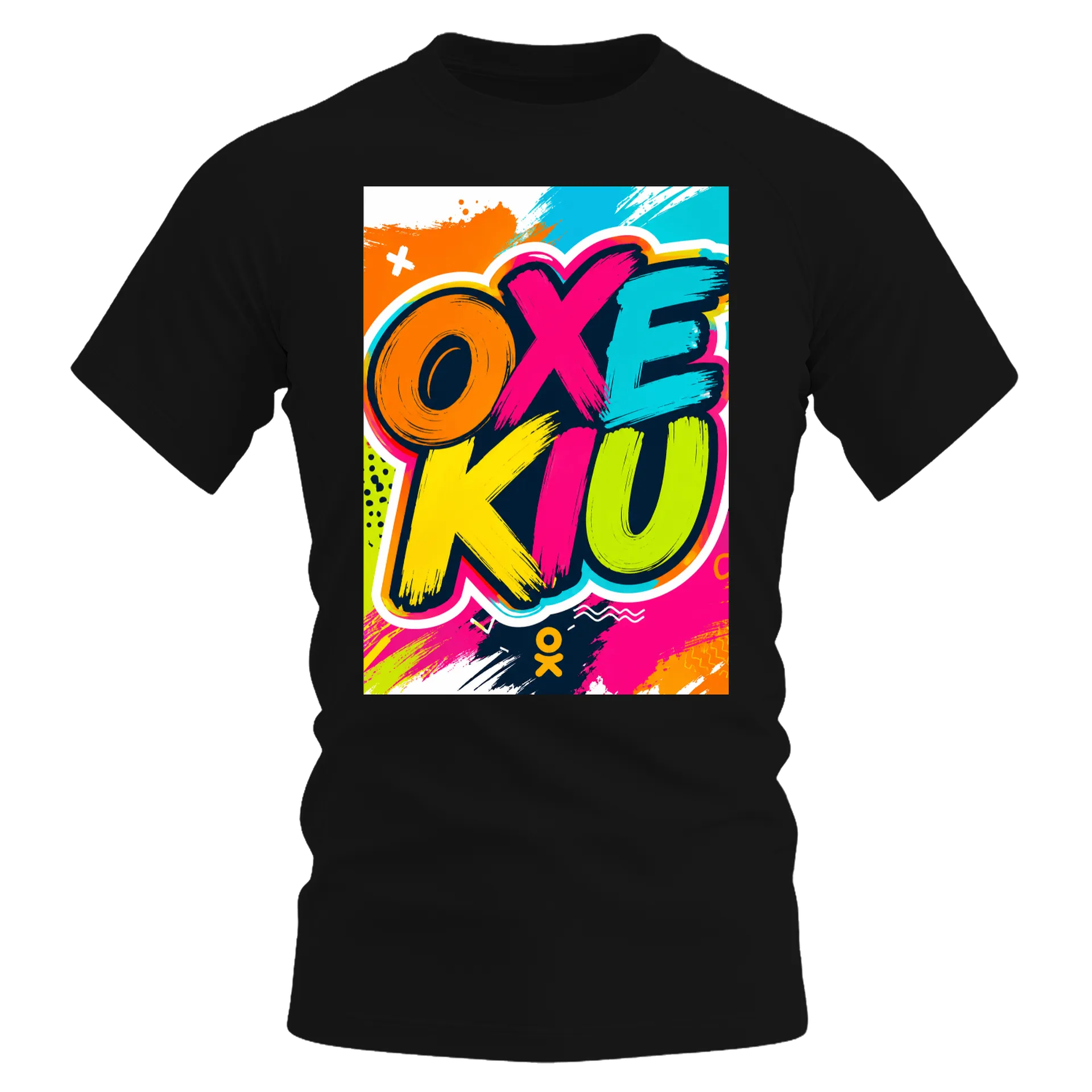 Camiseta Dry Fit Estampa “OXEK” Neon QR Code 100% - Imagem 1
