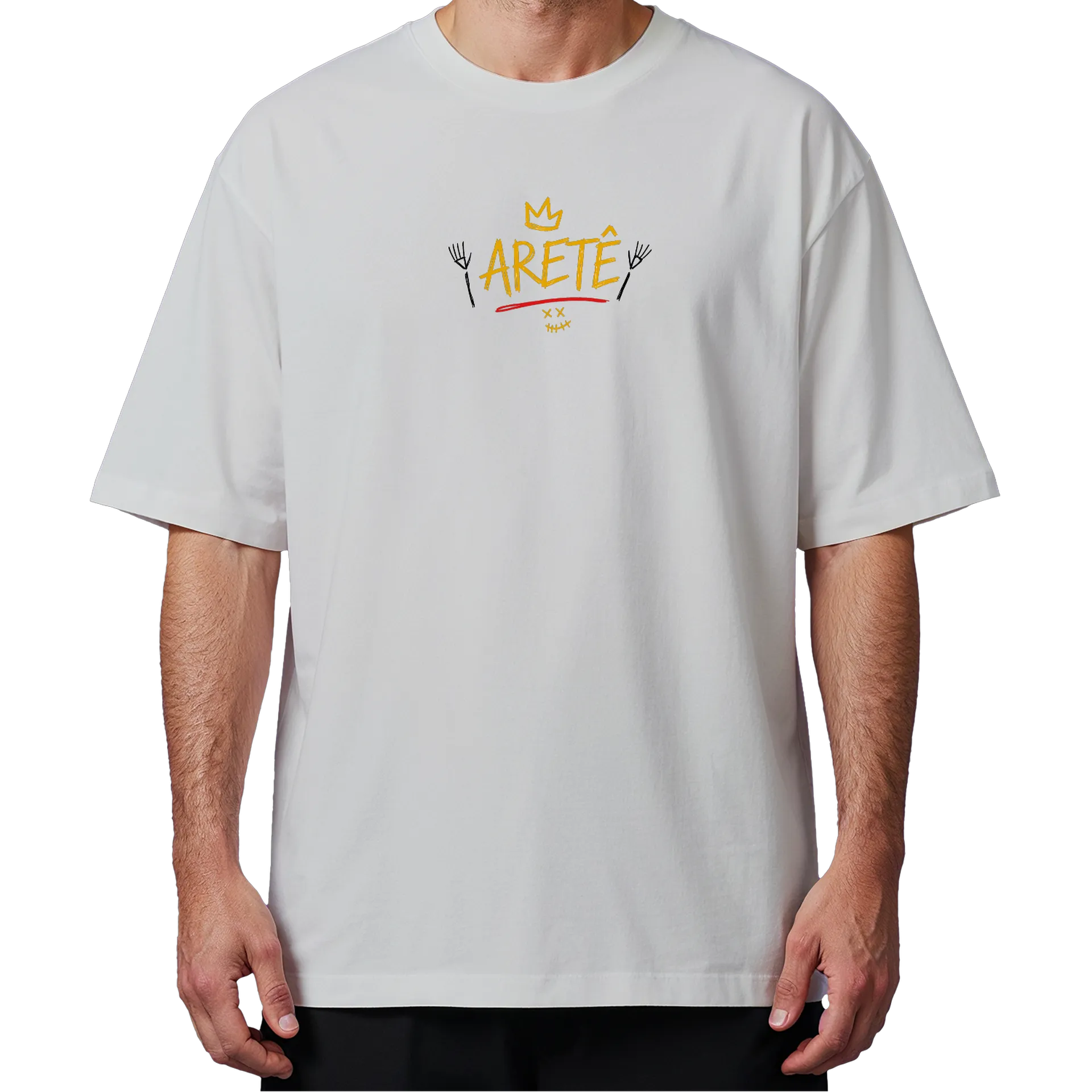 Camiseta Oversized - Esqueleto com Coração Dourado  - Imagem 4