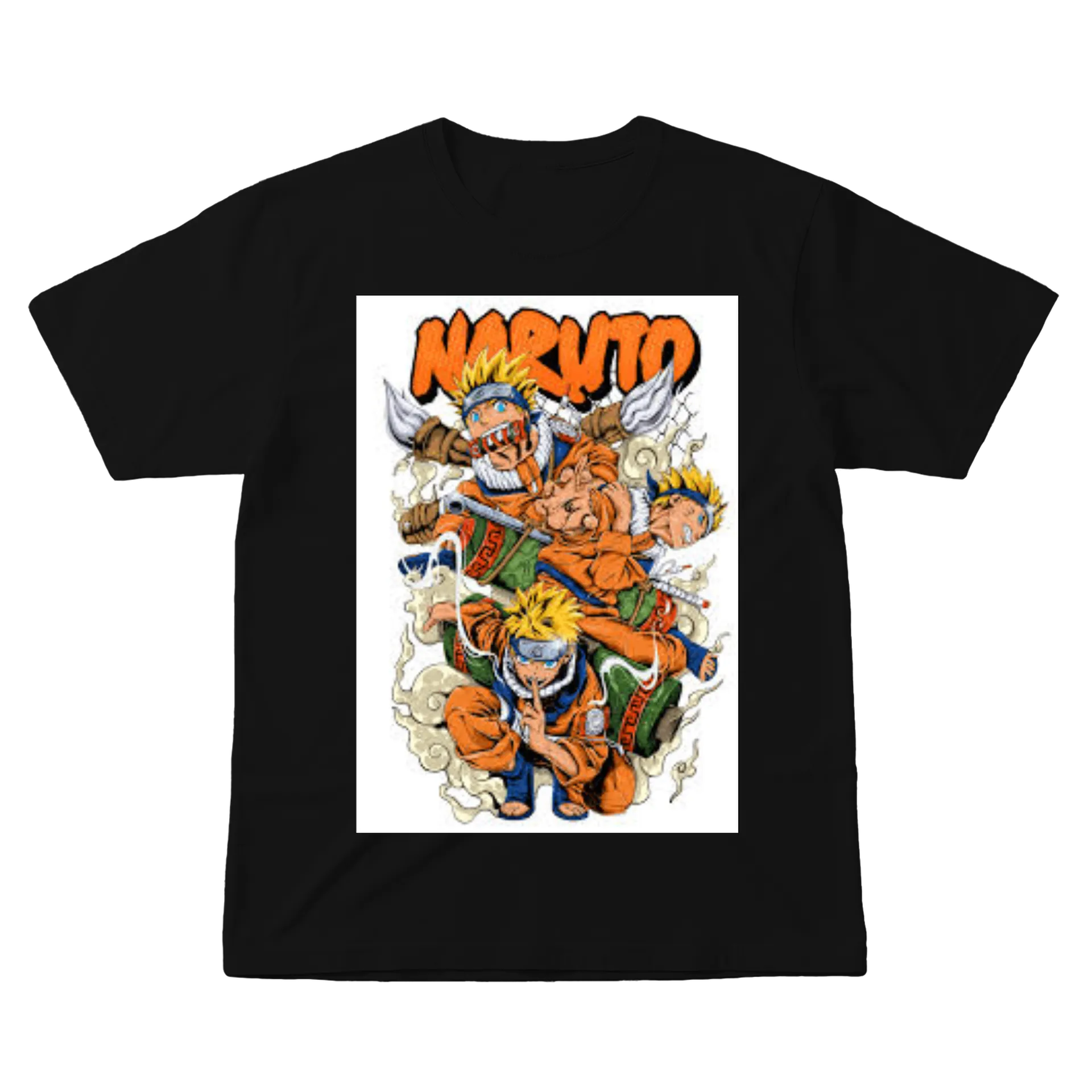Camiseta Naruto Estampa Cartoon 100% Algodão - Imagem 1