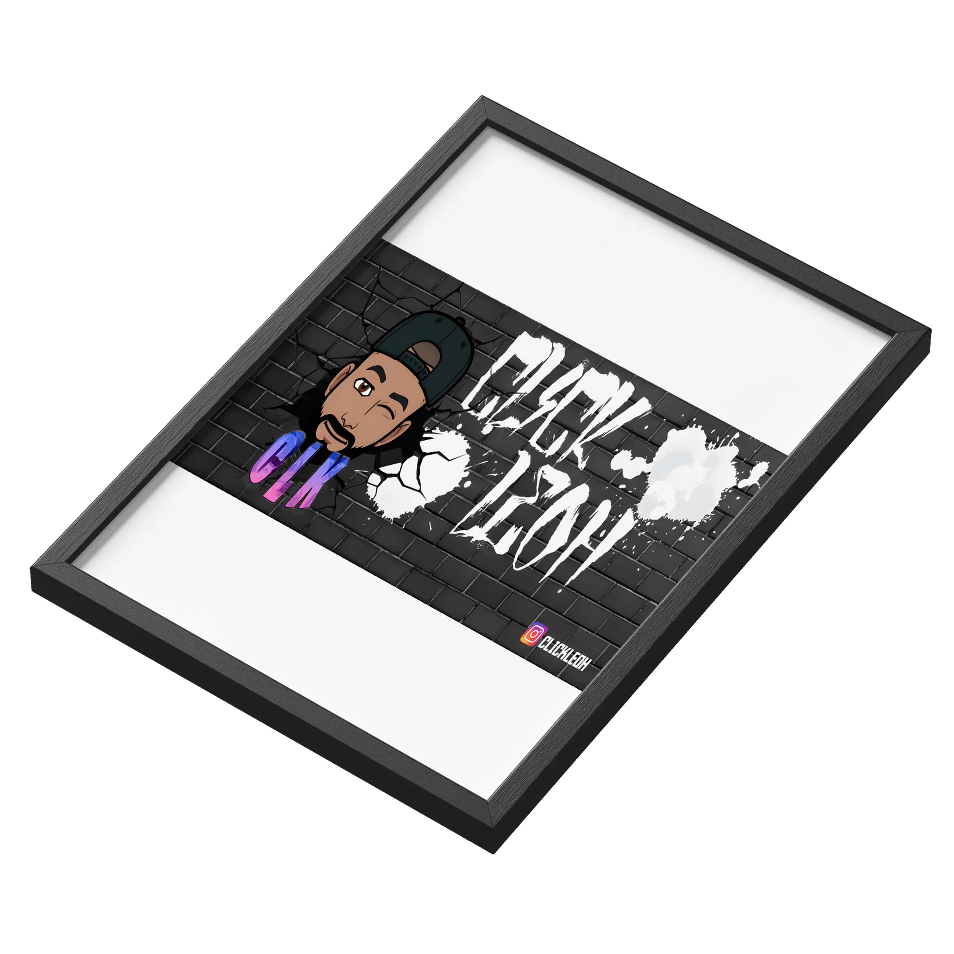 Quadro A3 personalizado Com Vidro de clickleoh — imagem 3 de 3