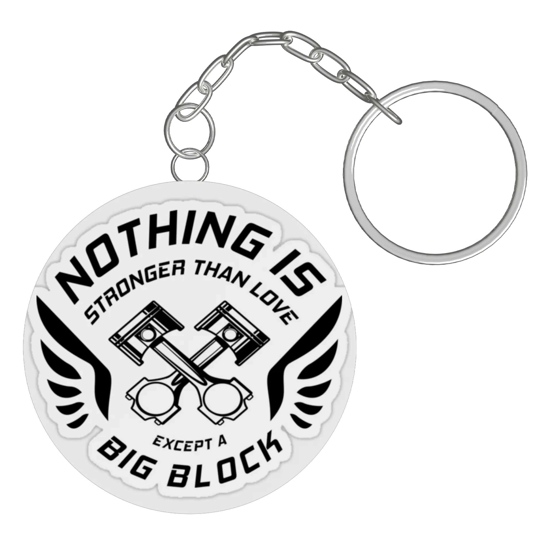 Chaveiro MDF Estampa Piston com Asas 5x5cm - Imagem 3