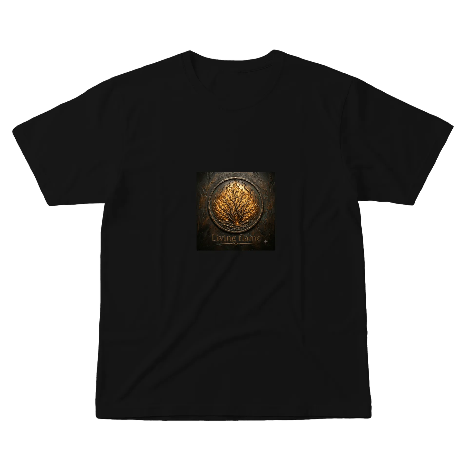 Camiseta Living Flame 100% Algodão Preto de Magno — imagem 1 de 6