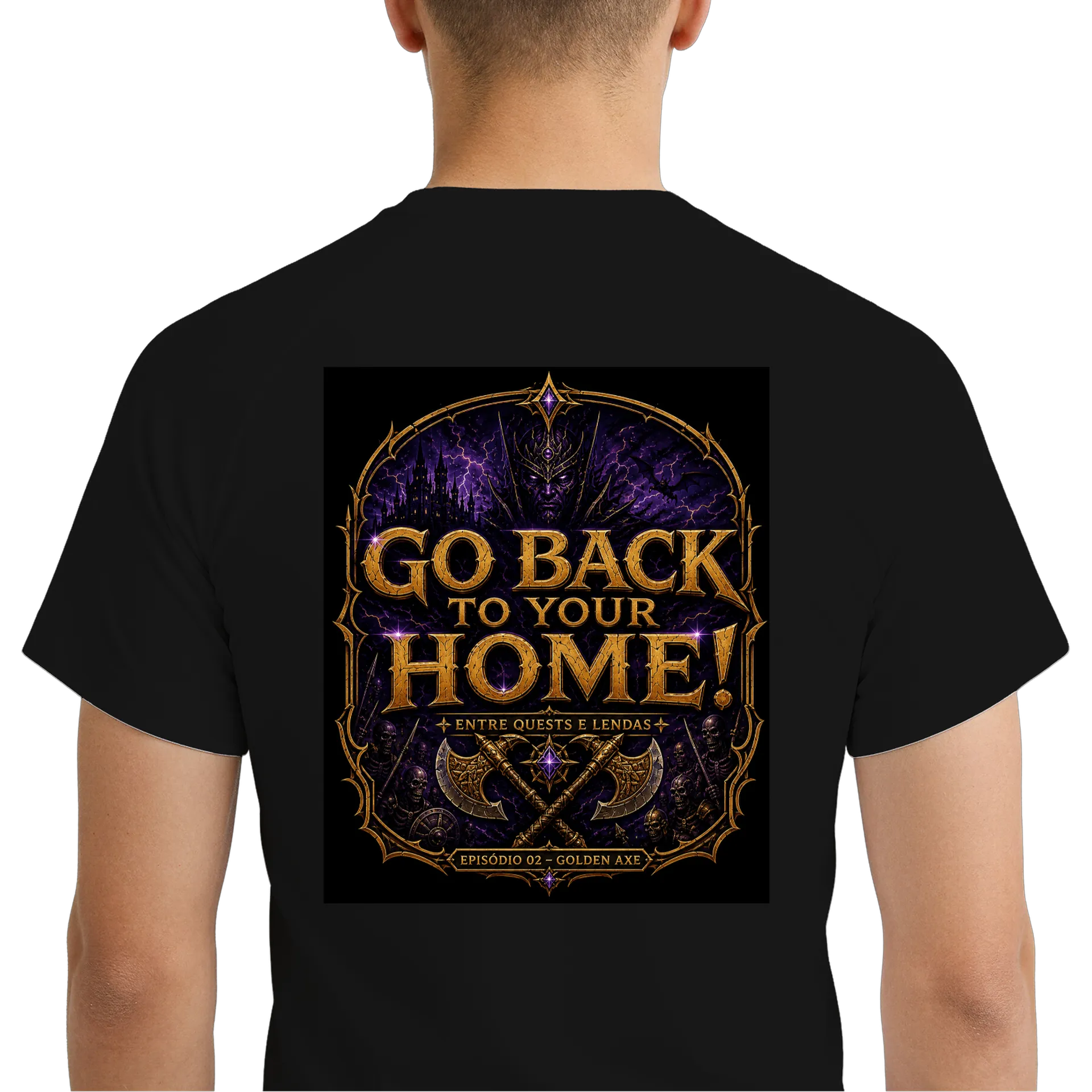 Camiseta Golden Axe – Entre Quests e Lendas | EP. 02 de entrequestselendas — imagem 6 de 6