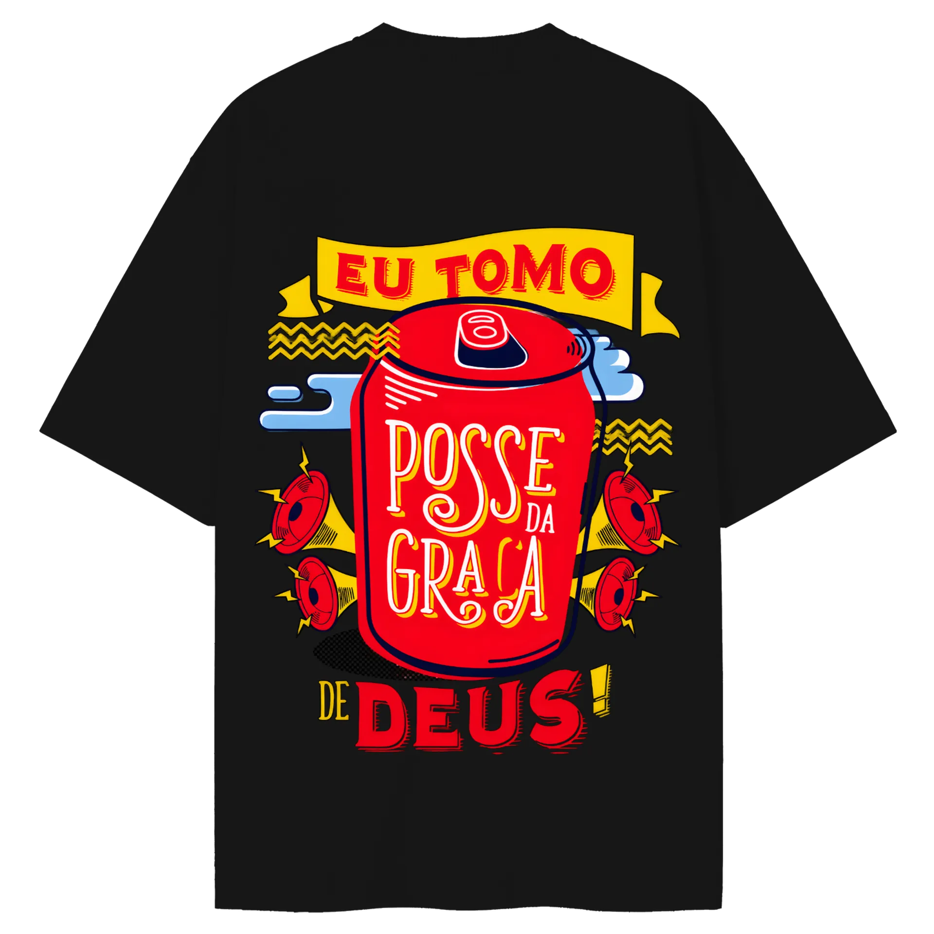 Camiseta Oversized Lata de Refrigerante Tipográfica Retrô - Imagem 2