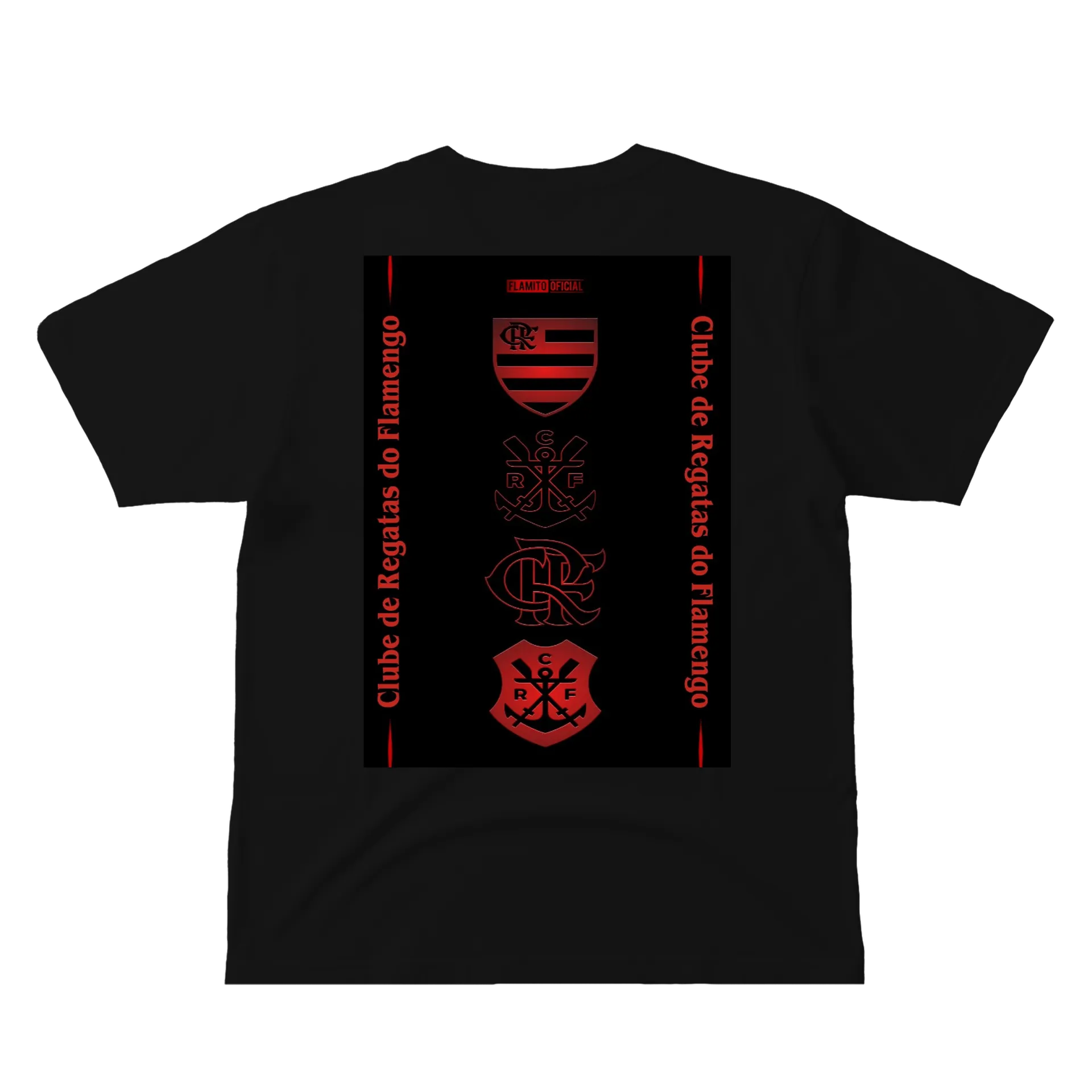 Camiseta Estampa Flamengo Tipografia 100% Algodão - Imagem 3