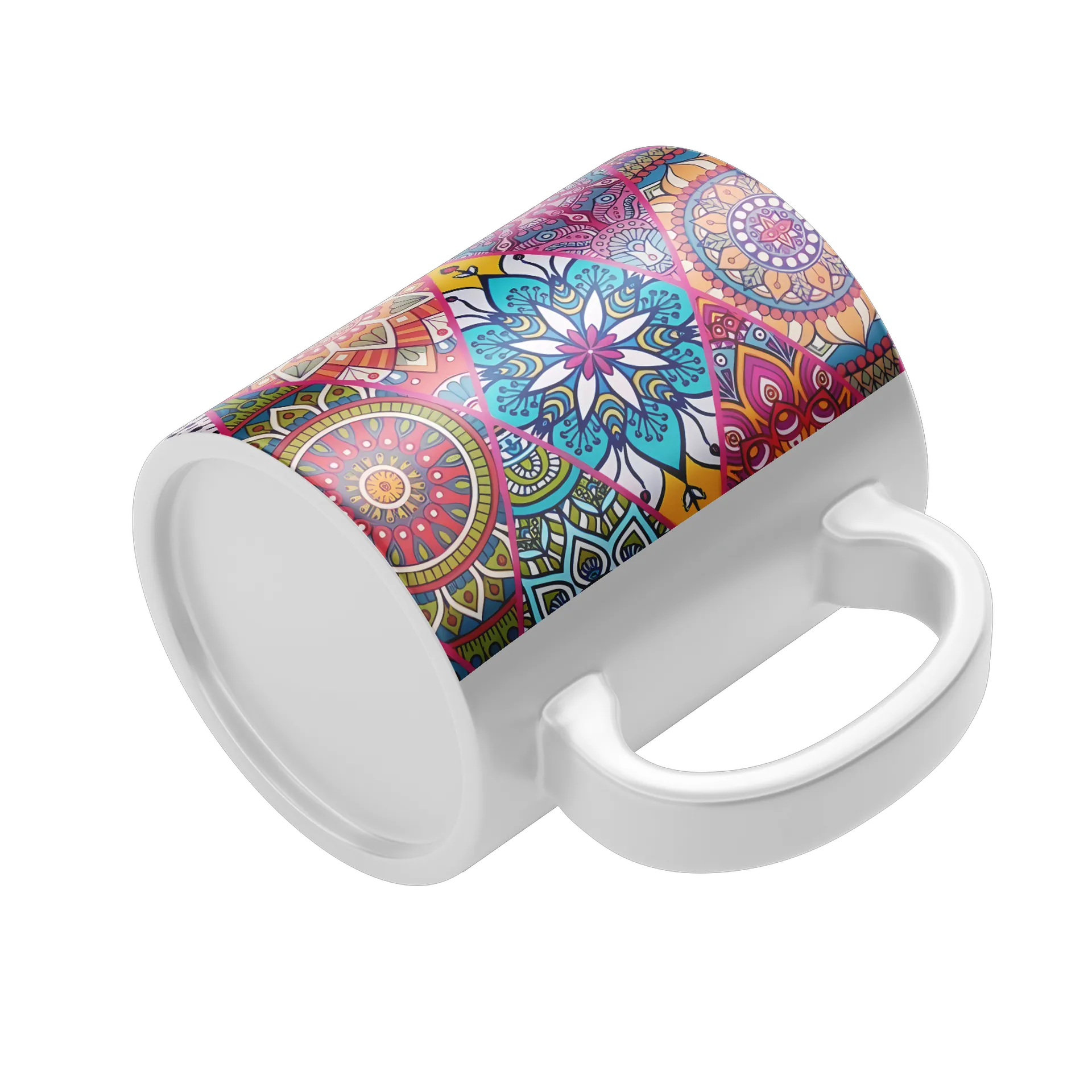 Caneca Estampa Mandala Colorida 325ml - Imagem 4