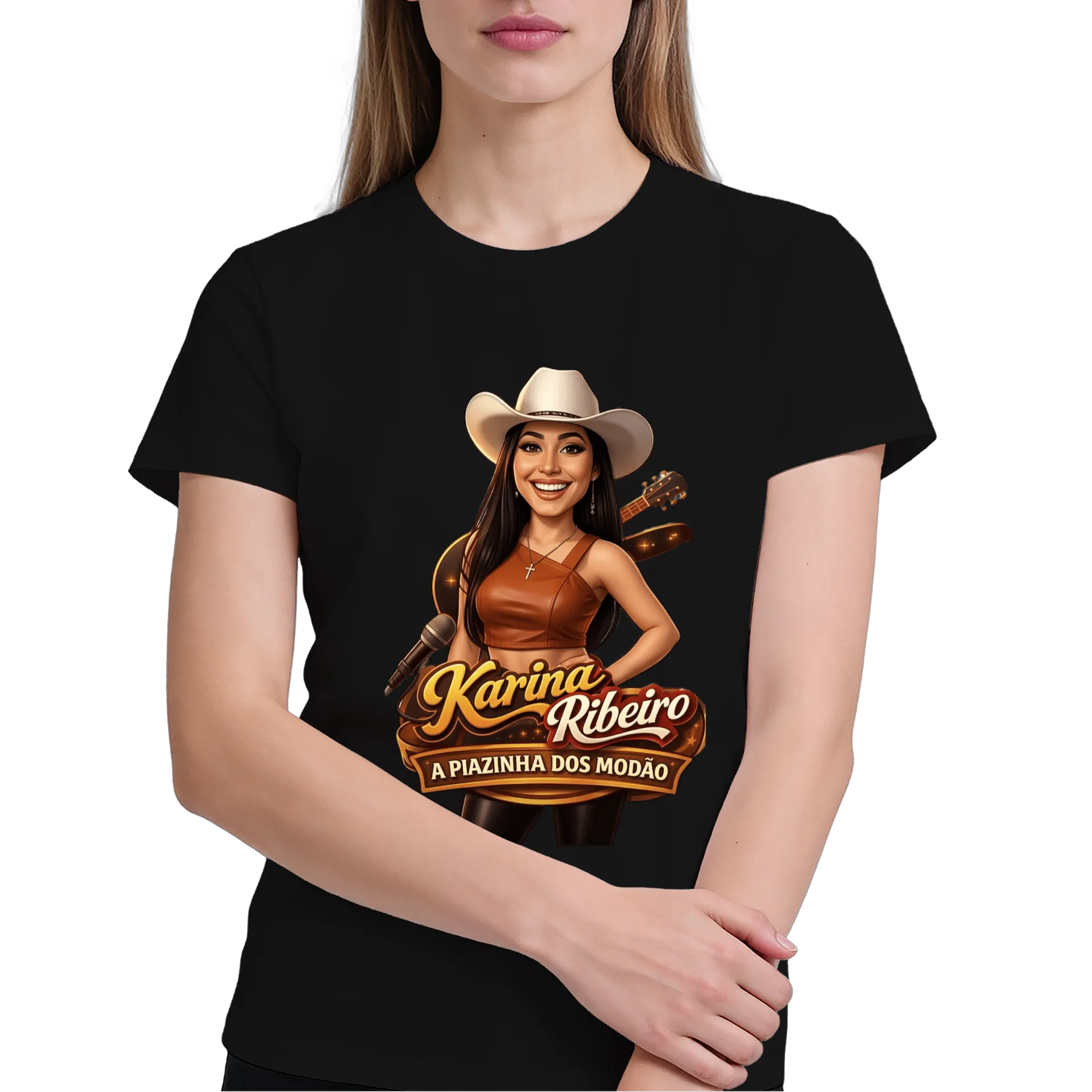 Camiseta Karina Ribeiro Estampa Country 100% Algodão - Imagem 4