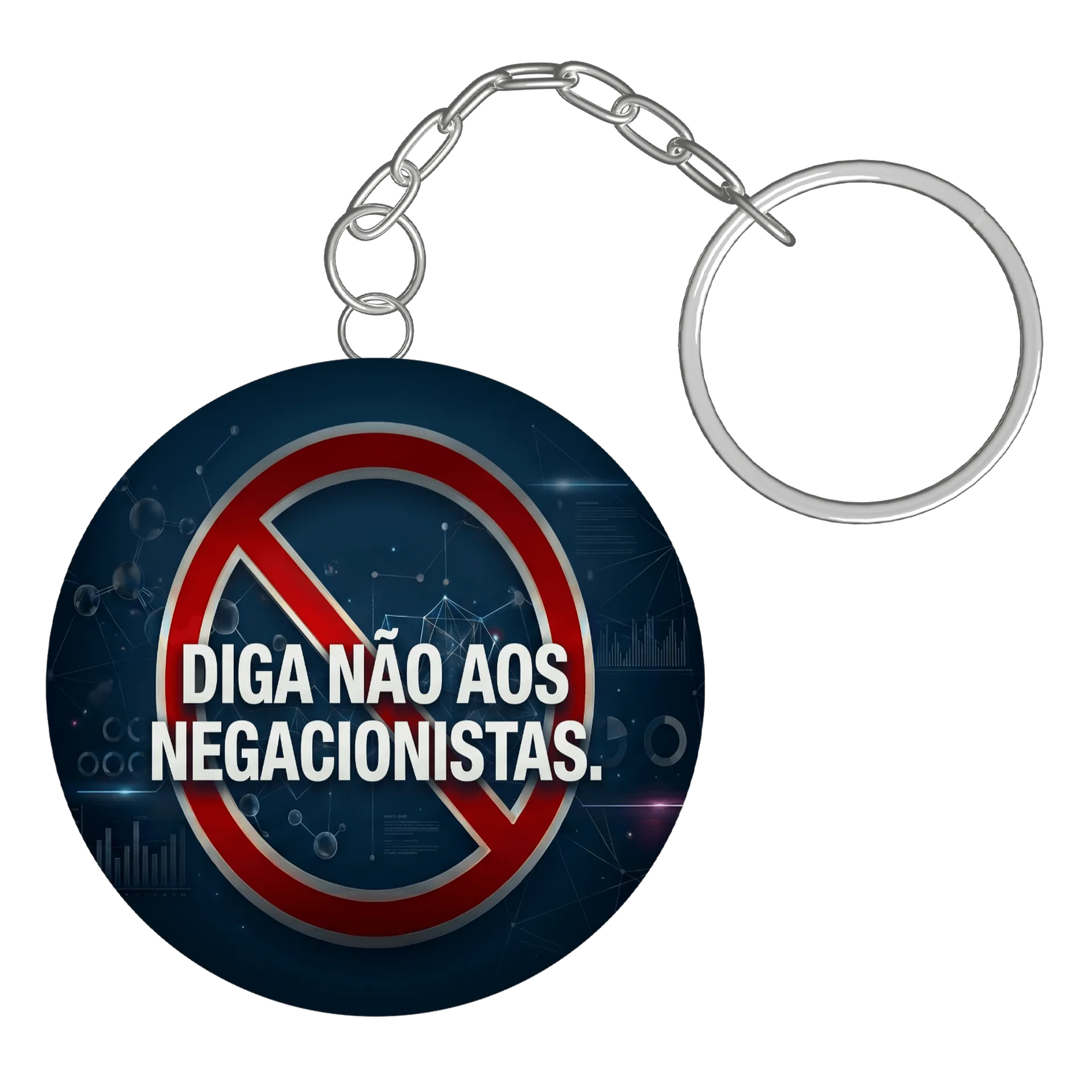 Chaveiro personalizado - não aos negacionistas - Imagem 3