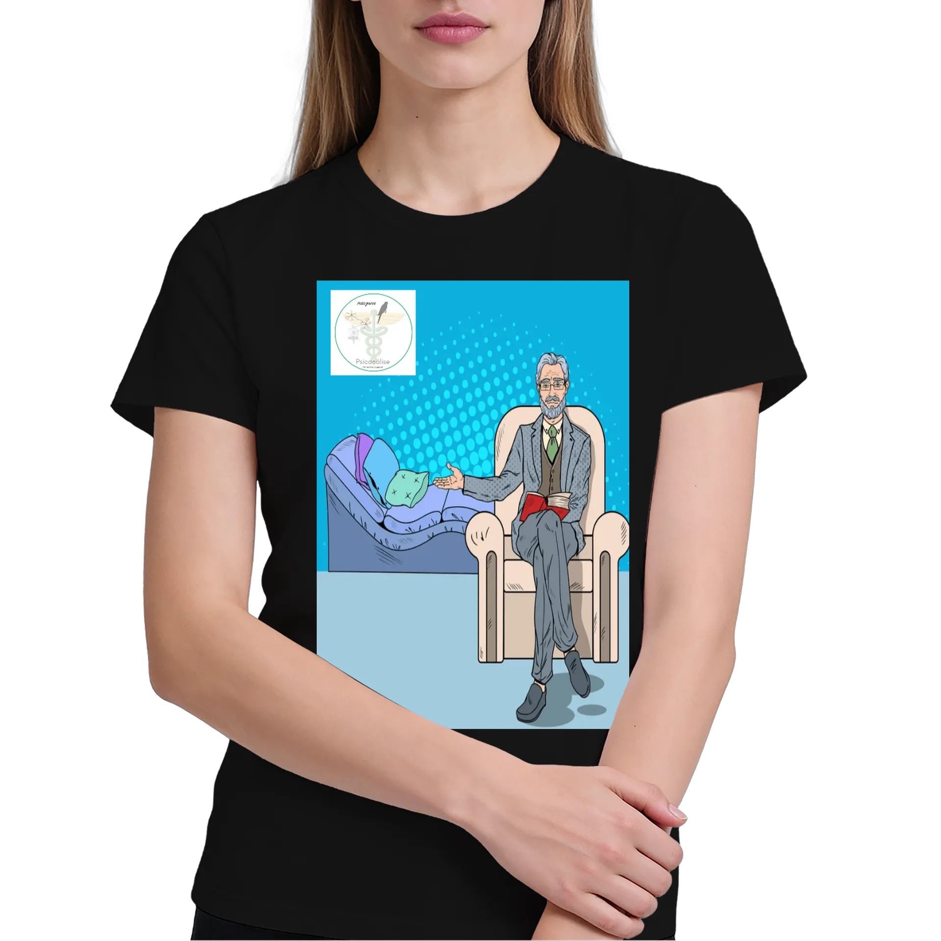 Camiseta Estampa Psicanálise 100% Algodão - Imagem 4