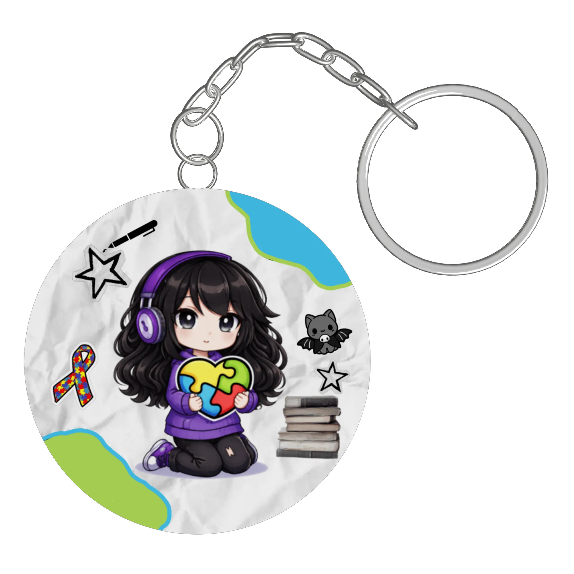 Chaveiro MDF Lili Um diário de uma pessoa "estranha"  - Imagem 3