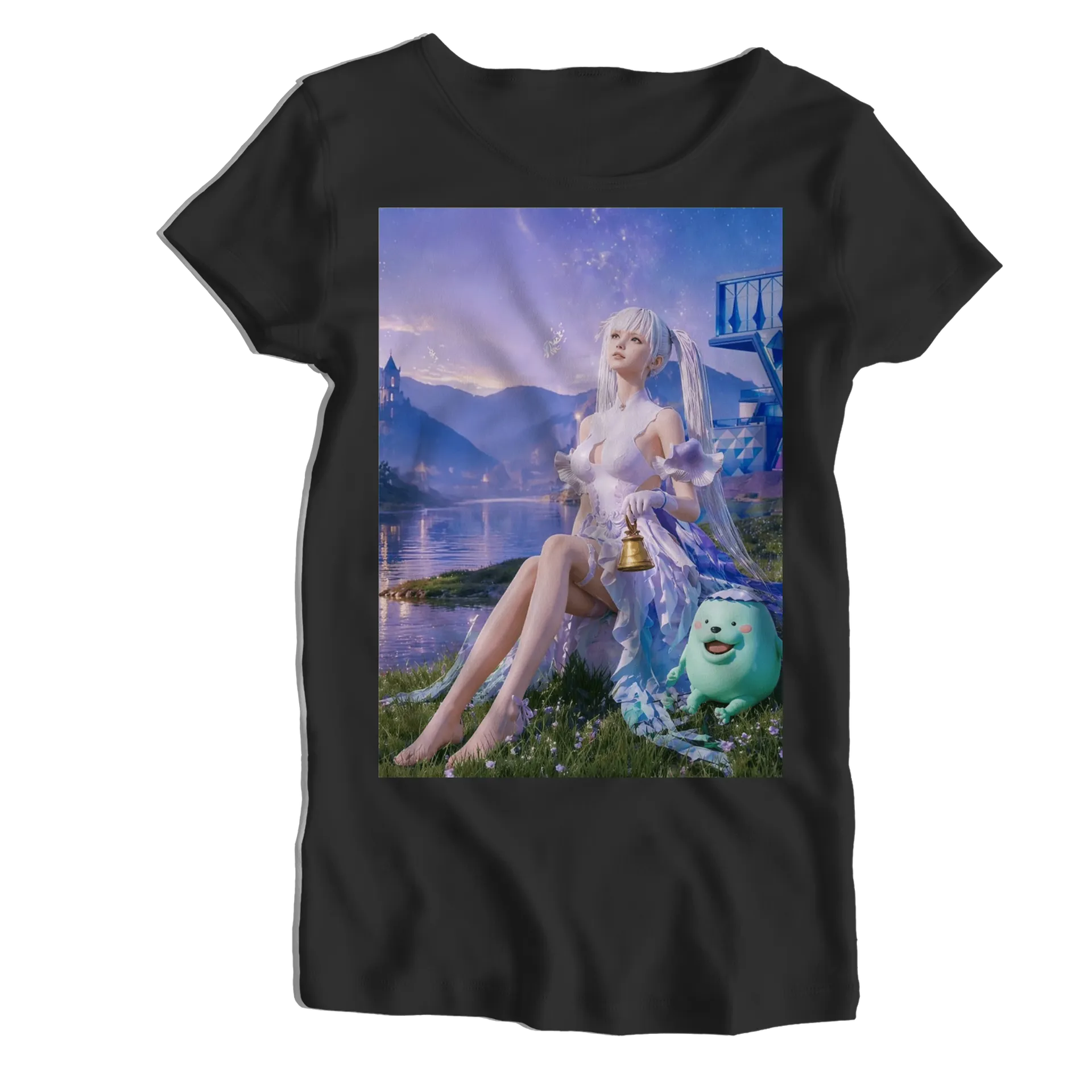 Camiseta Babylook Personagem de Cabelo Branco 100% Algodão - Imagem 1