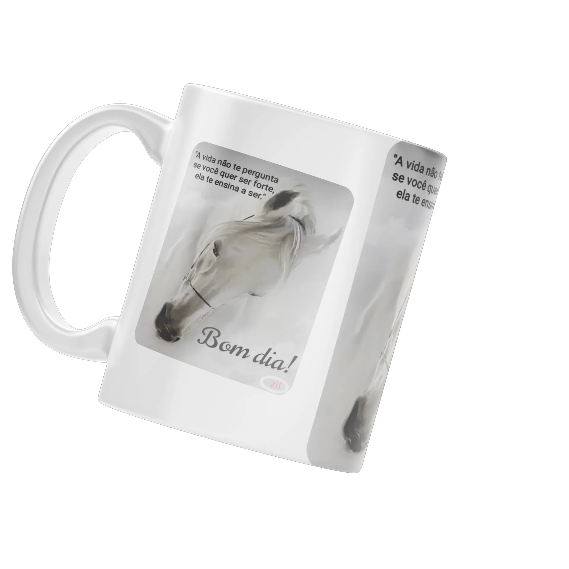 Caneca Cavalo Realista com Frases Motivacionais 325ml de https://bugbug.com.br — imagem 3 de 4