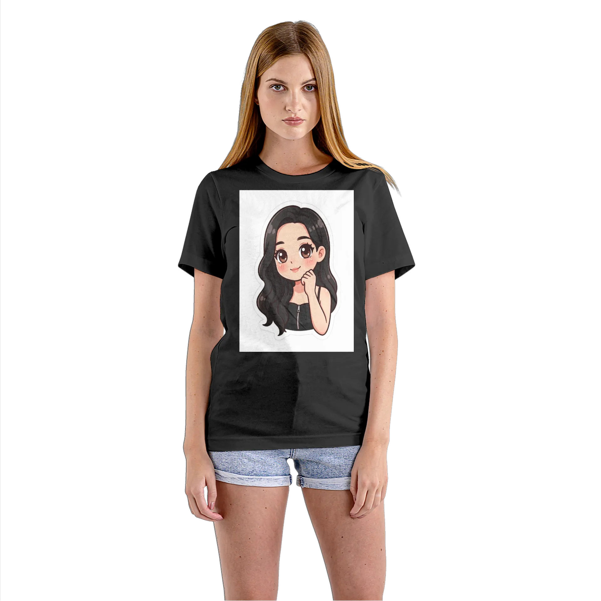 Camiseta Babylook Menina Ilustração Cartoon 100% Algodão - Imagem 3