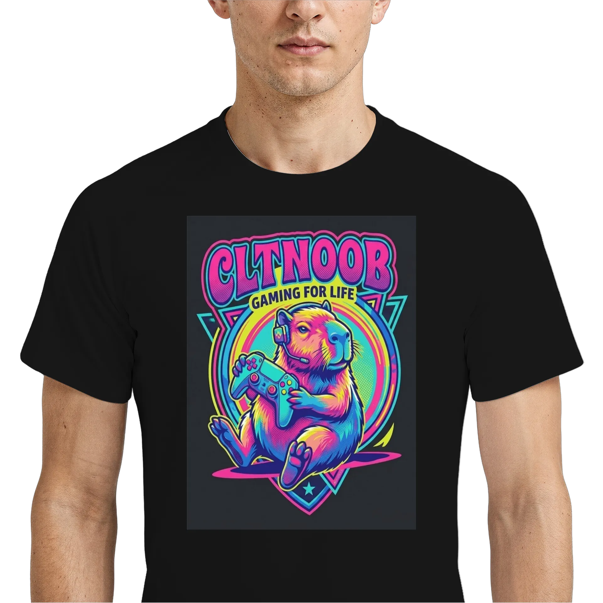 Camiseta Dry Fit Capivara Gamer Estampa Colorida 100% - Imagem 4