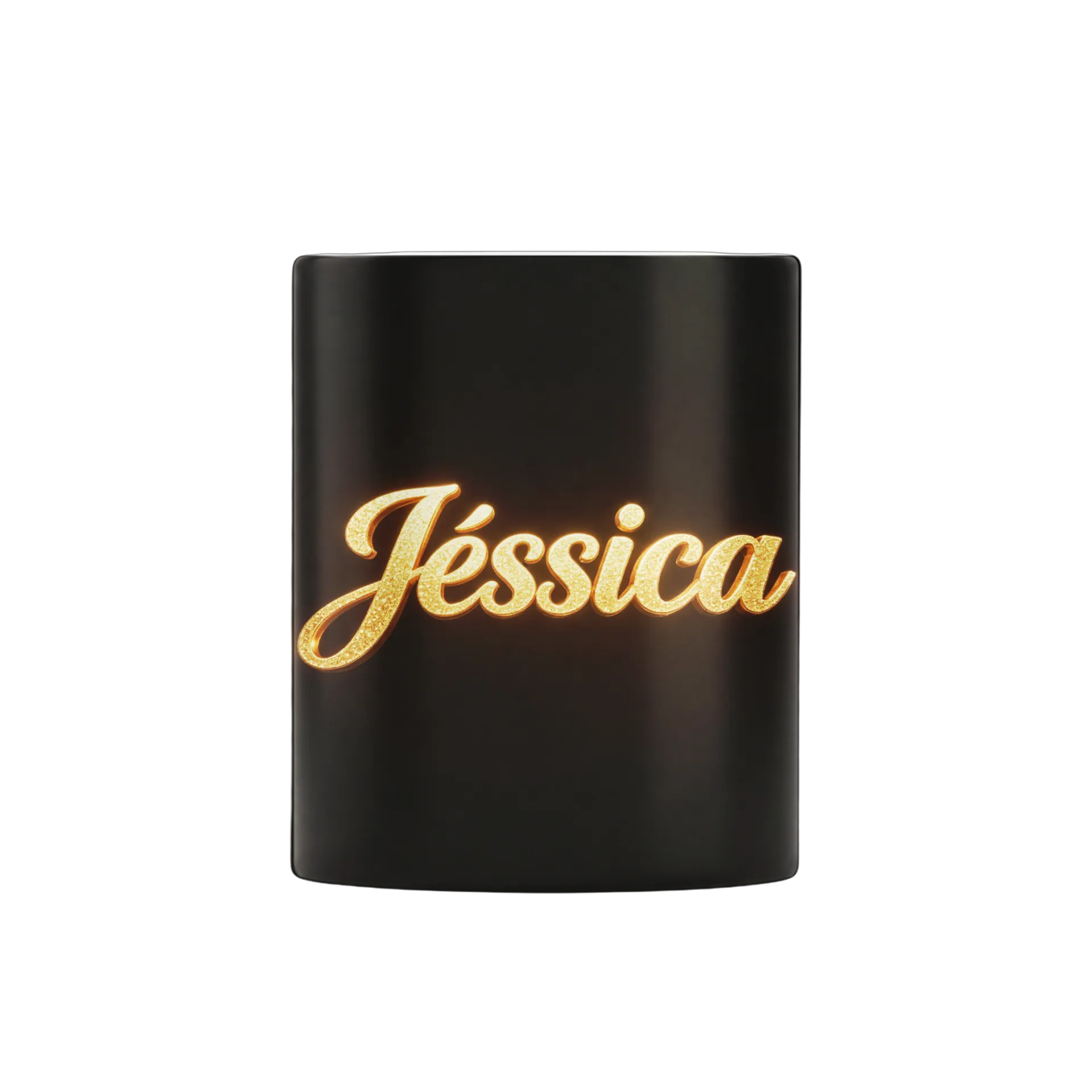 Caneca Porcelana Jessica Glitter Ouro 325ml - Imagem 1