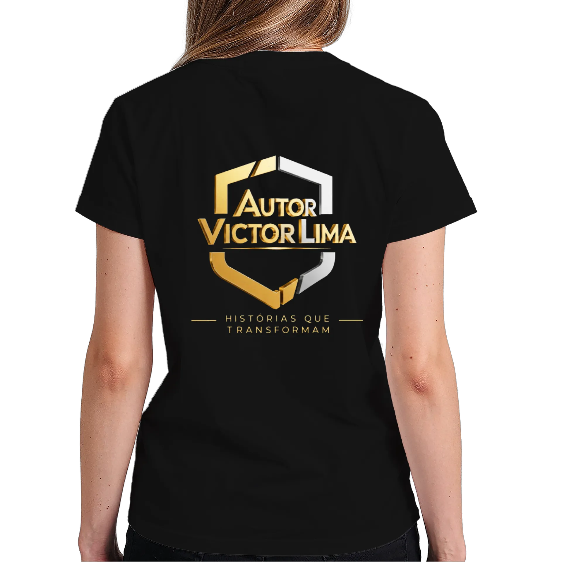 Camiseta Autor Victor Lima Logotipo Tipográfico 100% Algodão de VICTOR SHOP LOJA ONLINE — imagem 5 de 6