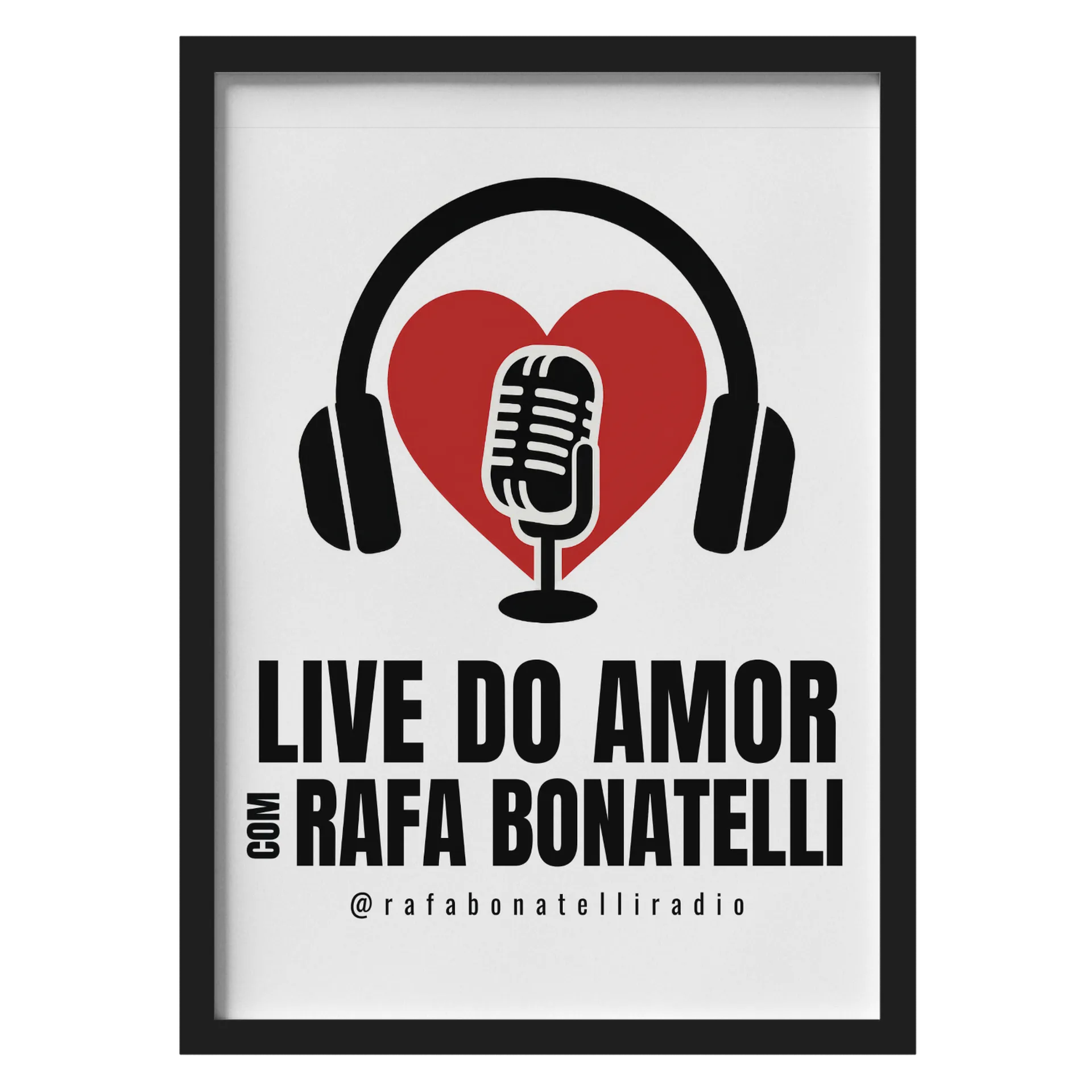Quadro Live do Amor A3 MDF e Vidro de Rafa Bonatelli