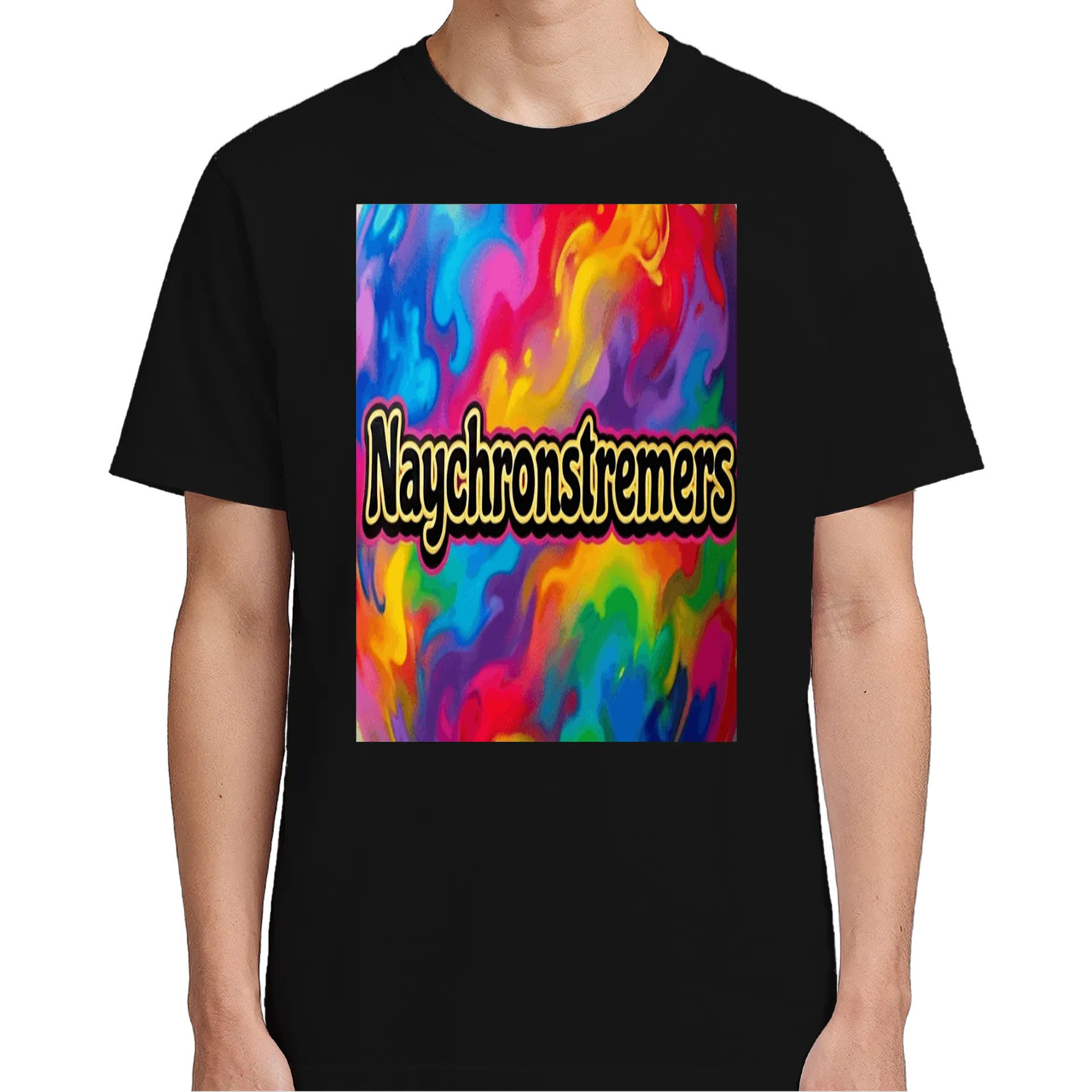 Camiseta NaychronStreamers Tipográfica Colorida 100% Algodão - Imagem 4