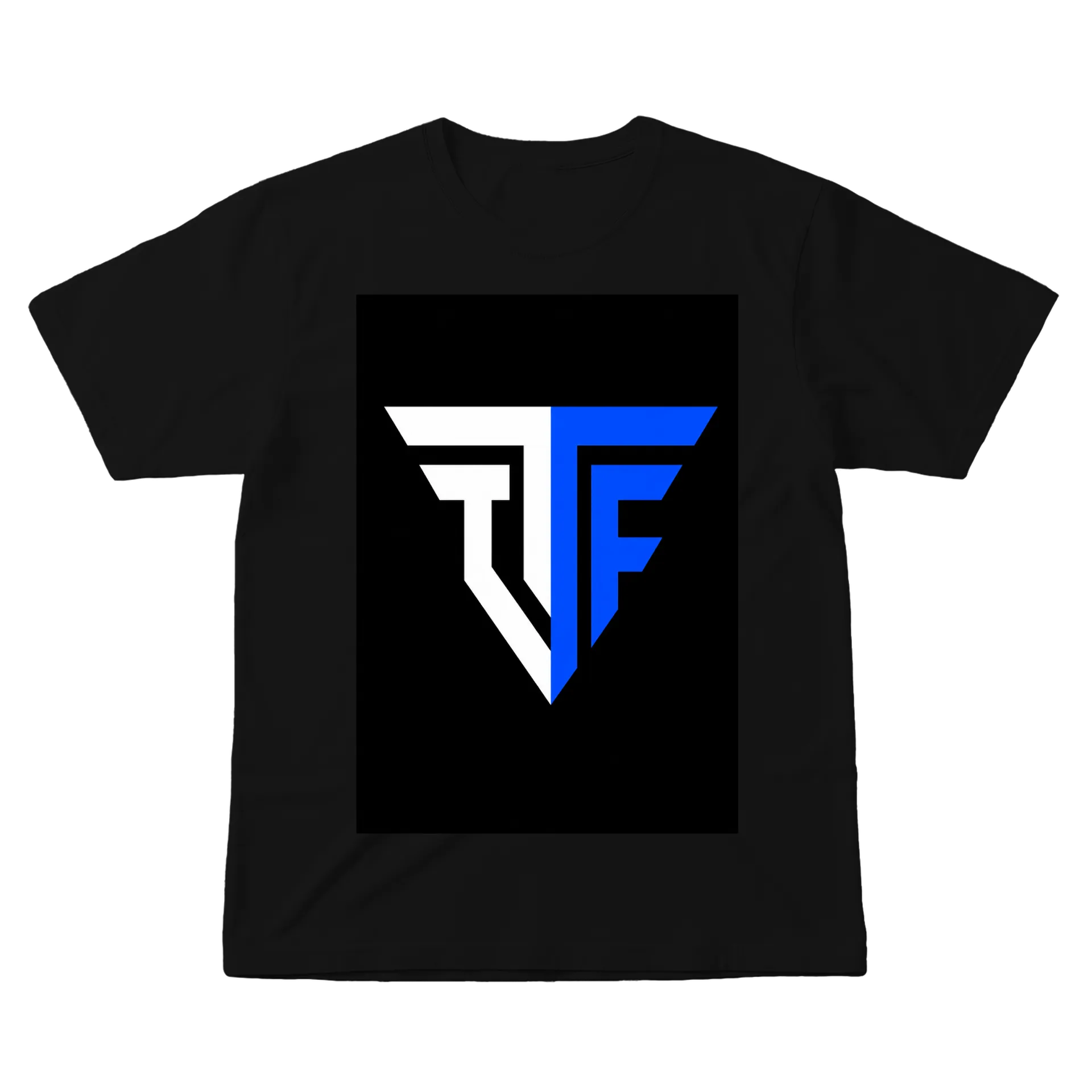 Camiseta Estampa Logotipo  TQF Azul e Branco 100% Algodão de Mikerlange placide — imagem 1 de 6