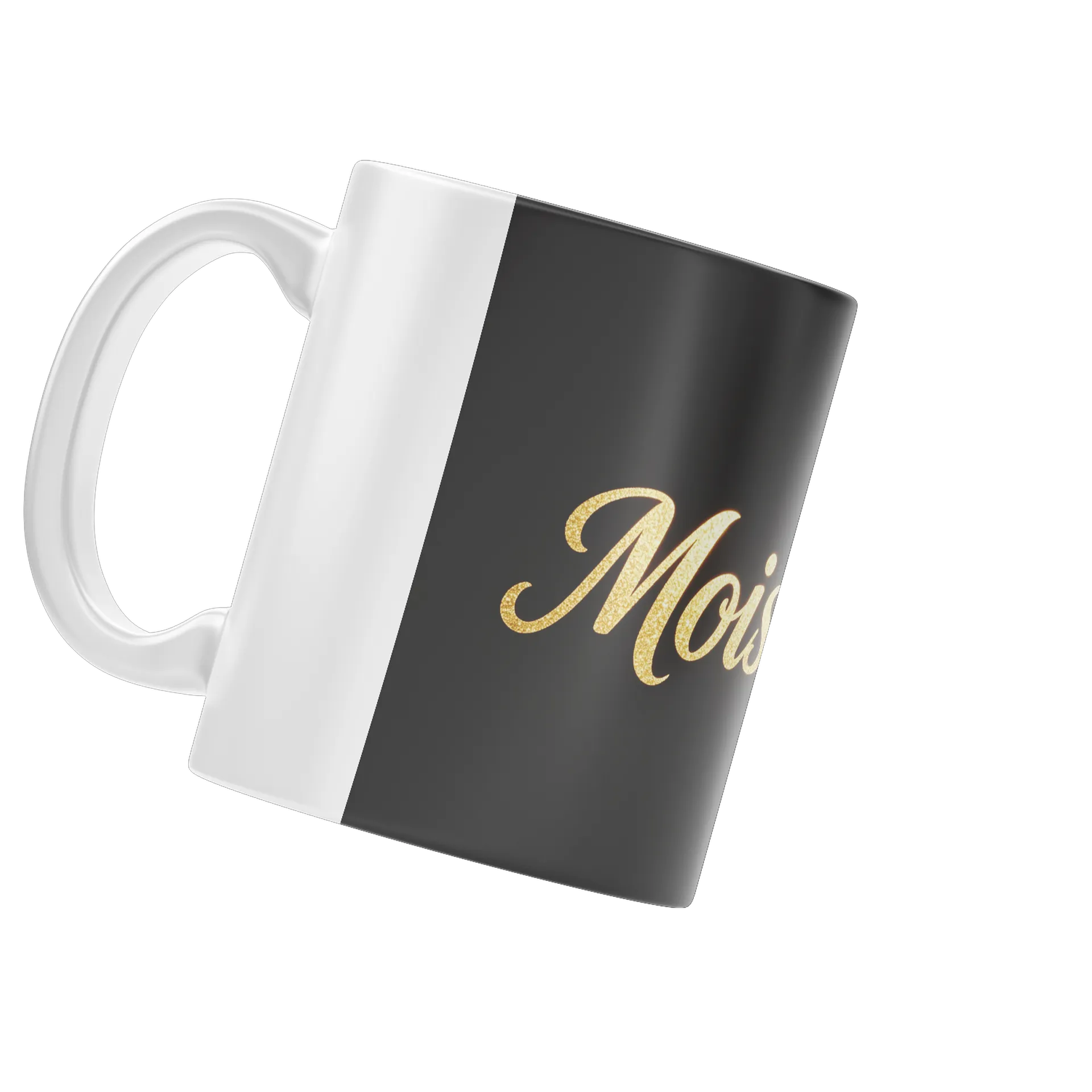 Caneca Escrito MOISES em Ouro Glitter 325ml - Imagem 3