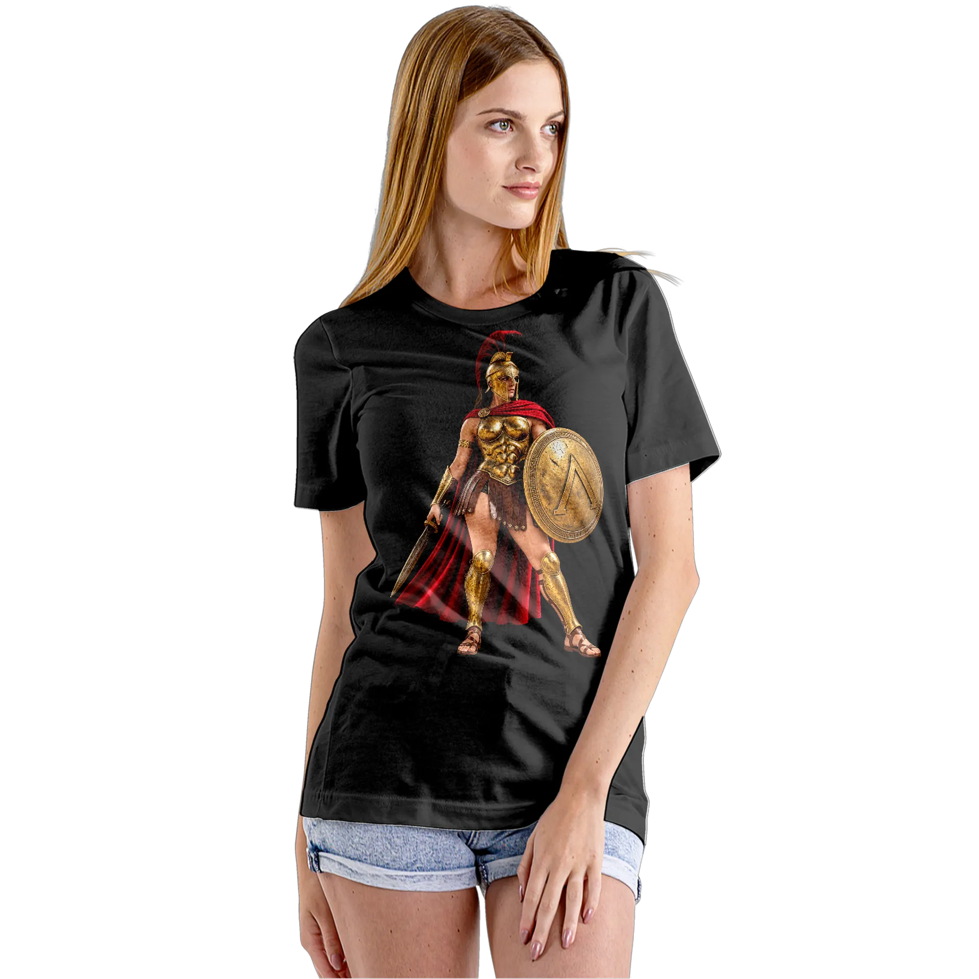 Camiseta Babylook Guerreira de Armadura Dourada 100% Algodão de WEB TV JOAÇABA  — imagem 5 de 5