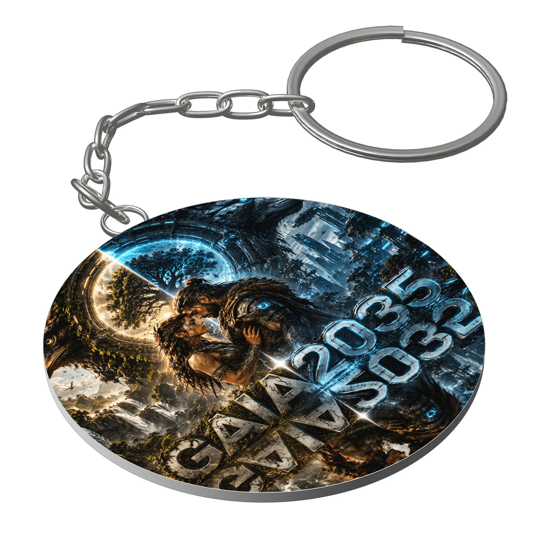 Chaveiro MDF Estampa Luta Personalizado - Imagem 1