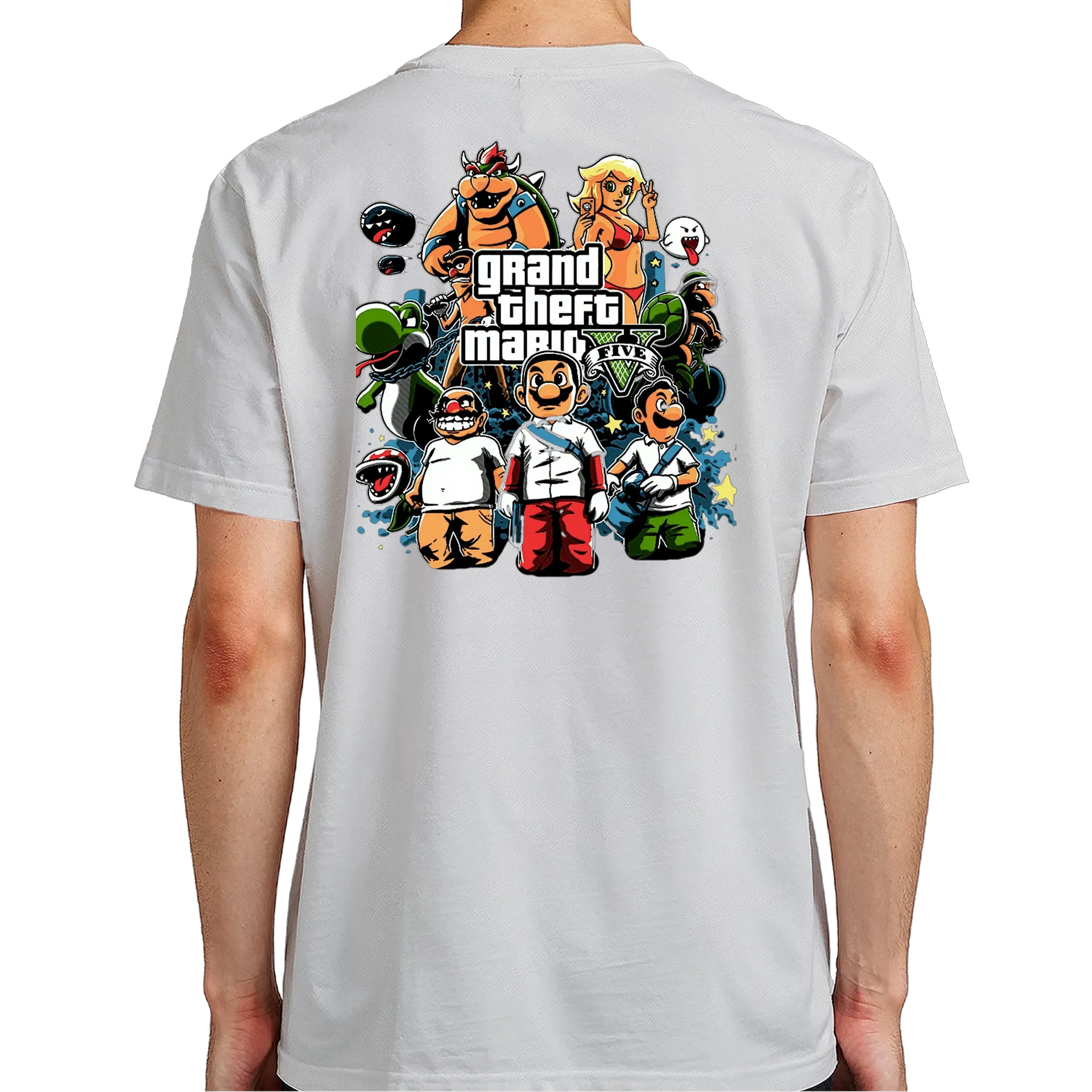 Camiseta Estampa Grand Theft Mario 100% Algodão - Imagem 7