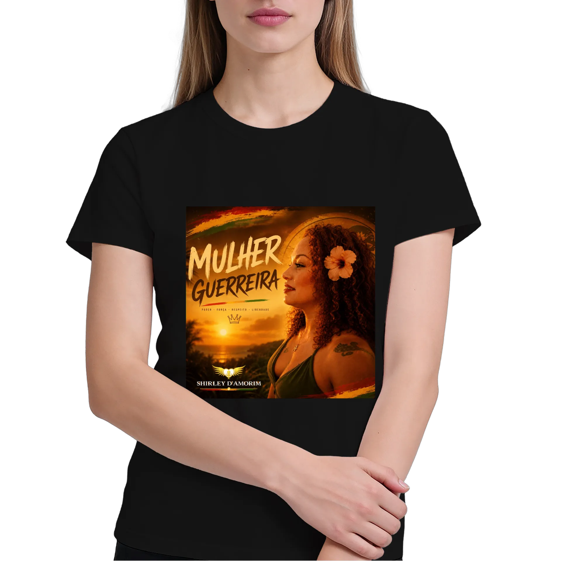 Camiseta Mulher Guerreira 100% Algodão - Imagem 4