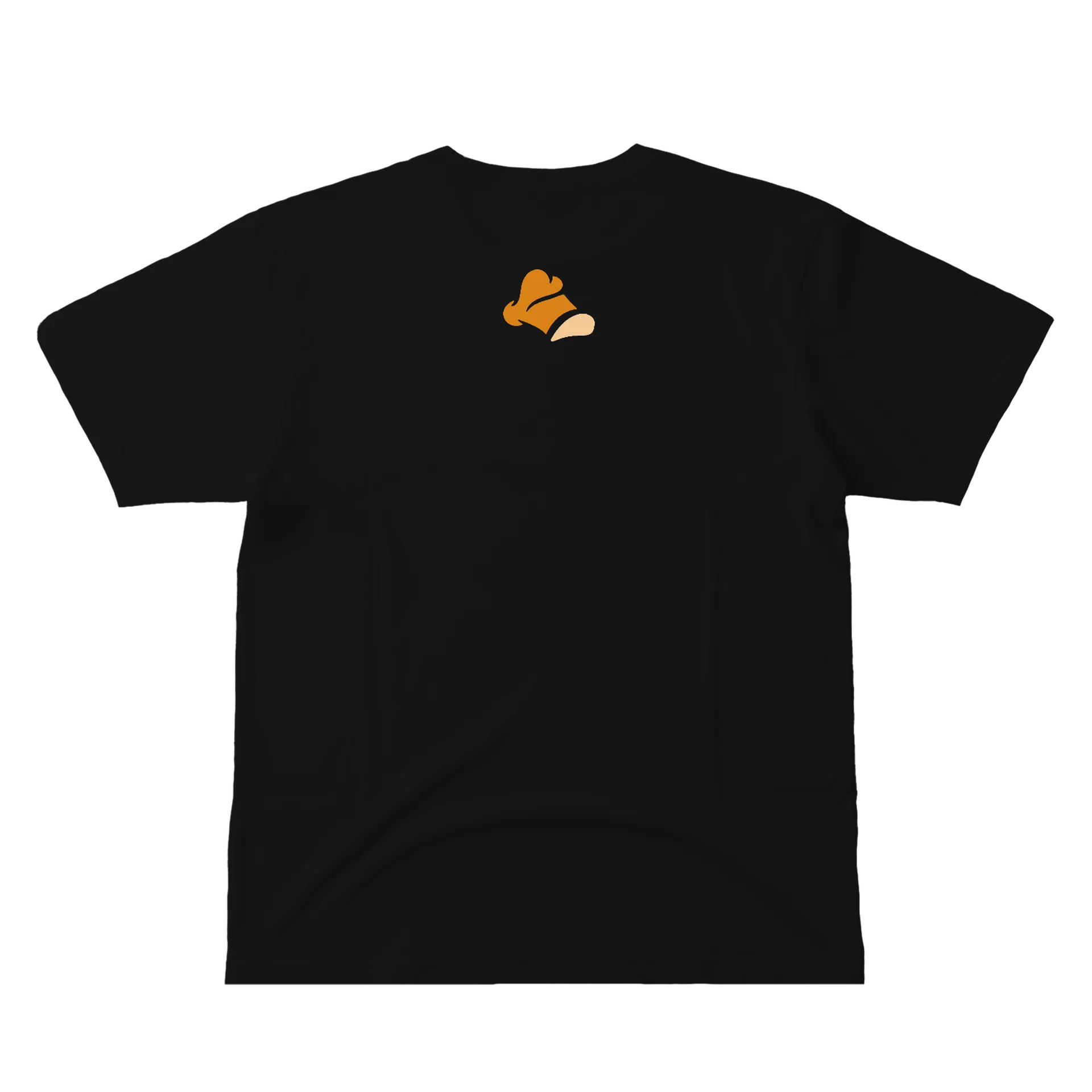 Camiseta Silhueta Gato Desenho Laranja Bege 100% Algodão - Imagem 3