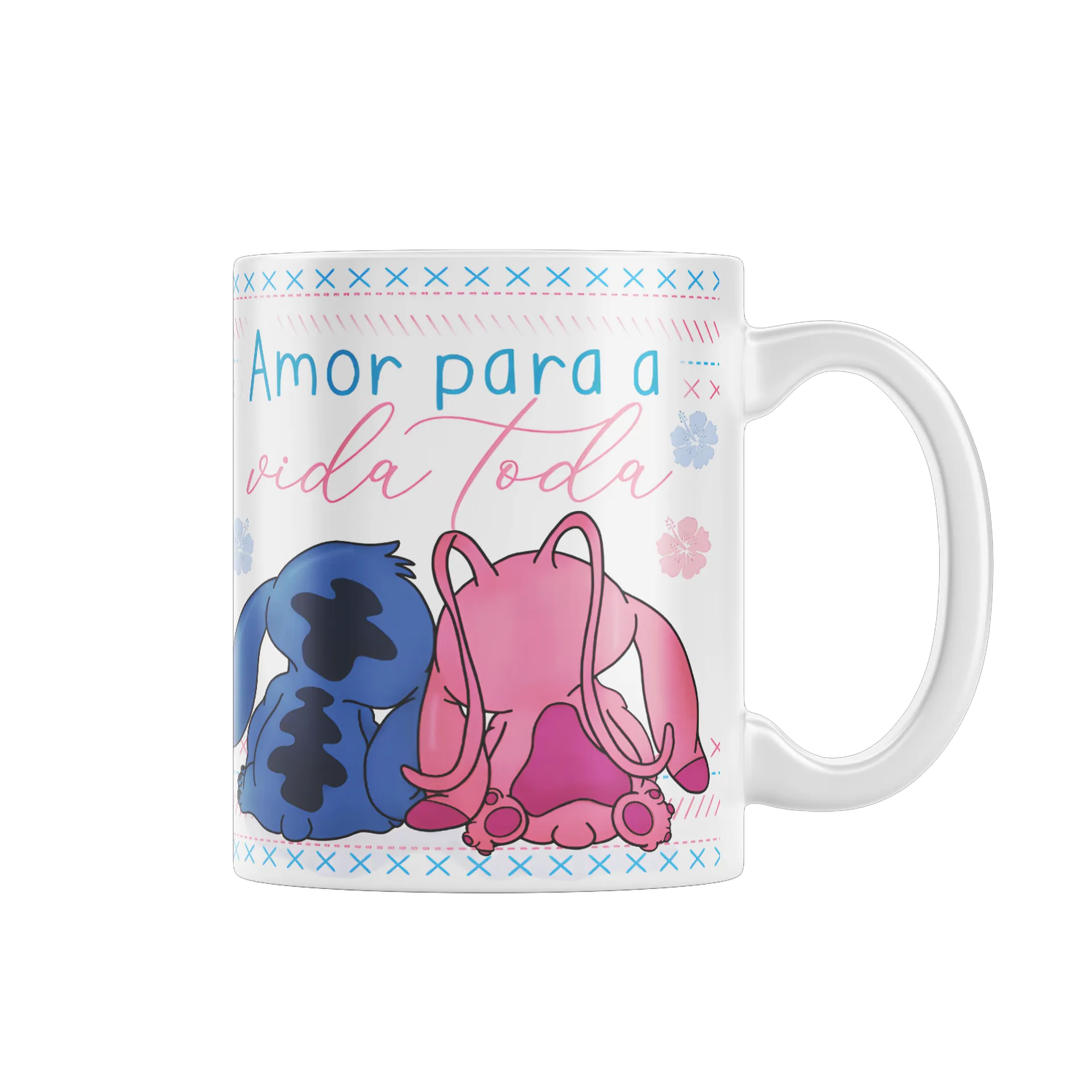 Caneca Stitch e angel personalizada - Imagem 1
