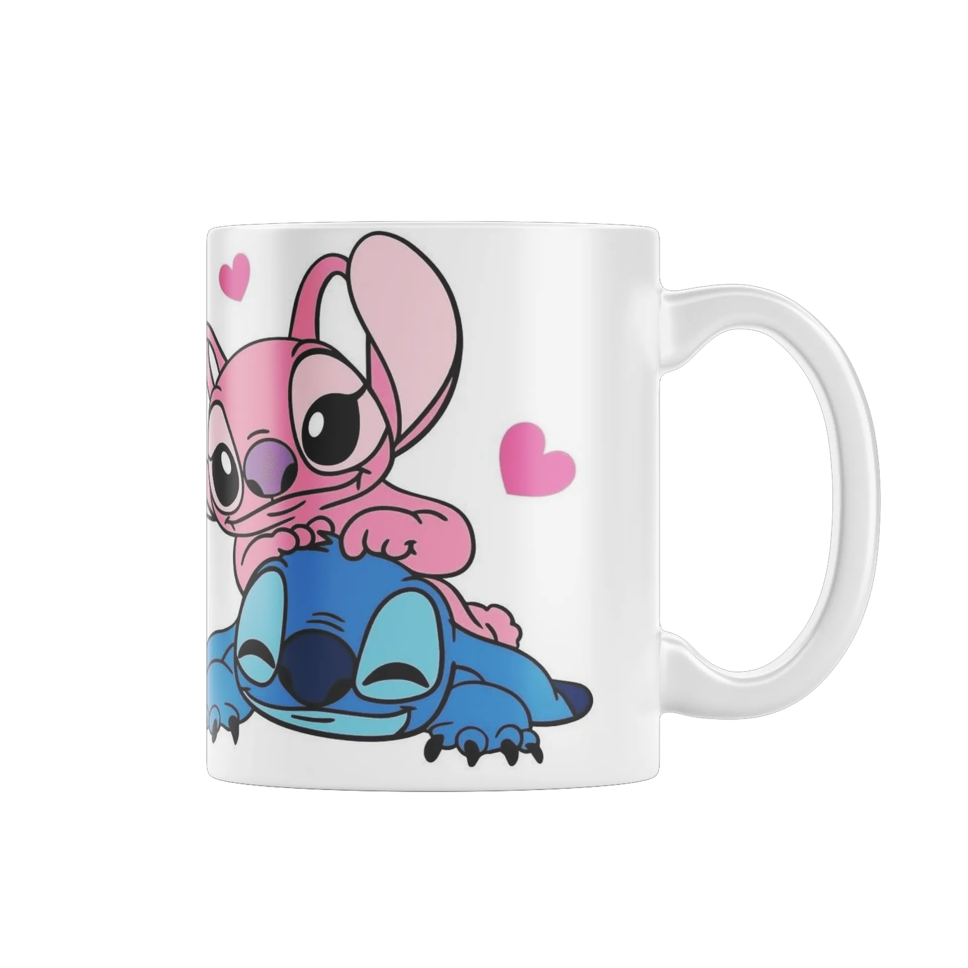 Caneca Porcelana Personagens Cartoon Branco 325ml - Imagem 1