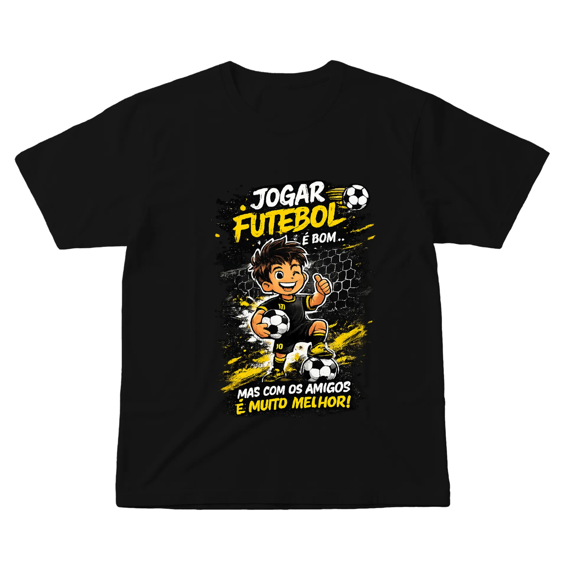 Camiseta Personalizada Preto 100% Algodão - Imagem 1