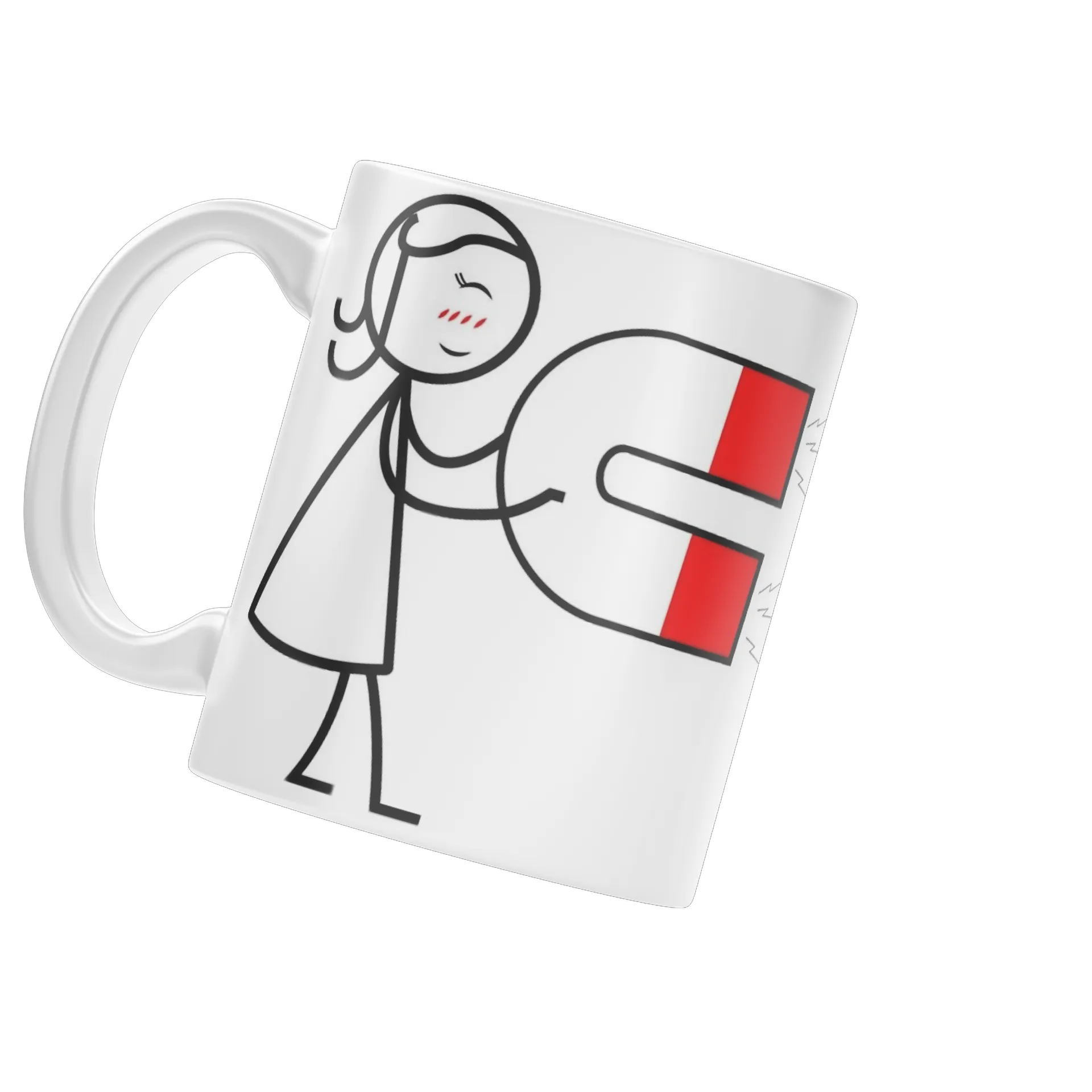 Caneca Porcelana Ímã Coração 325ml de krono store