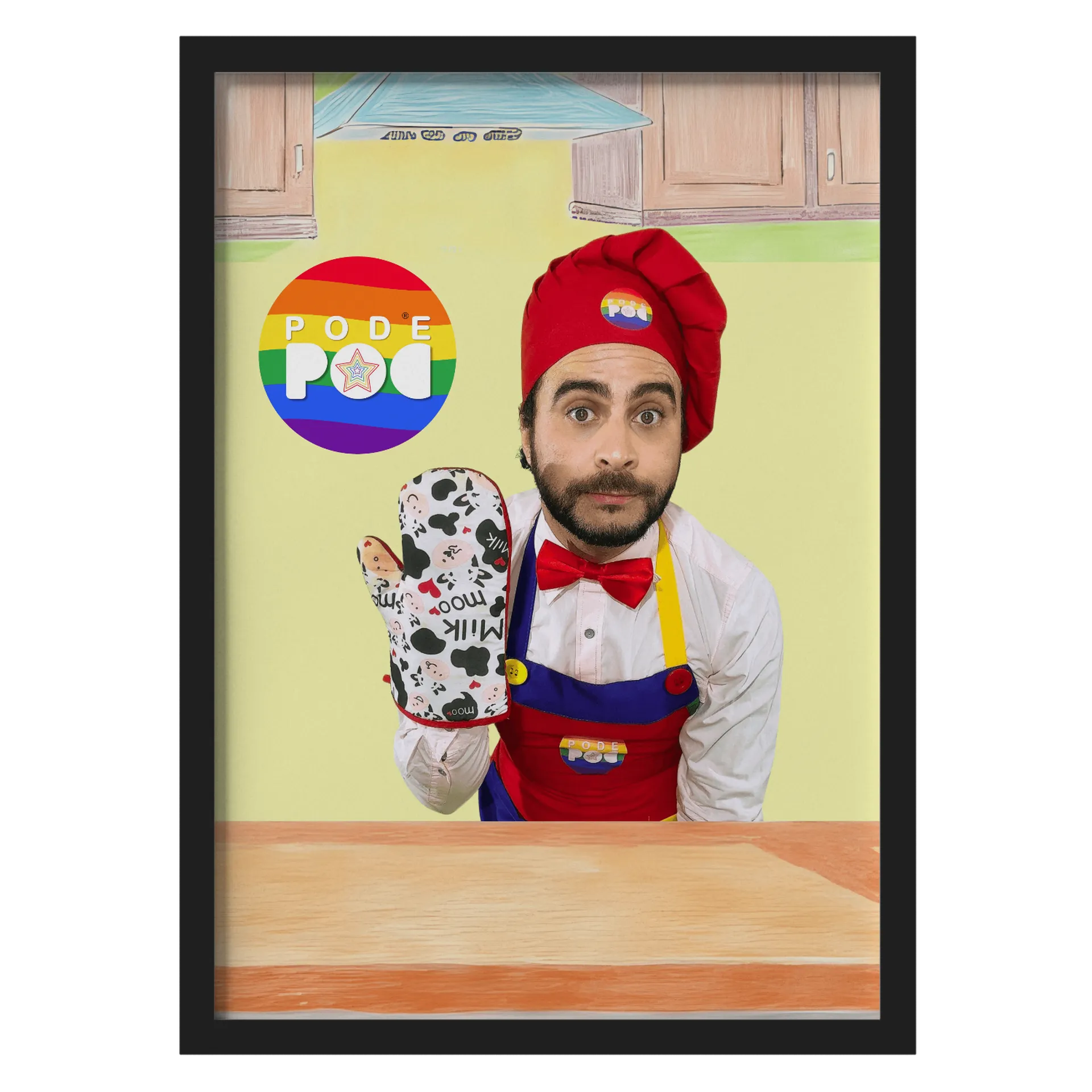 Quadro A3 personalizado Com Vidro Poc na Cozinha - Imagem 1