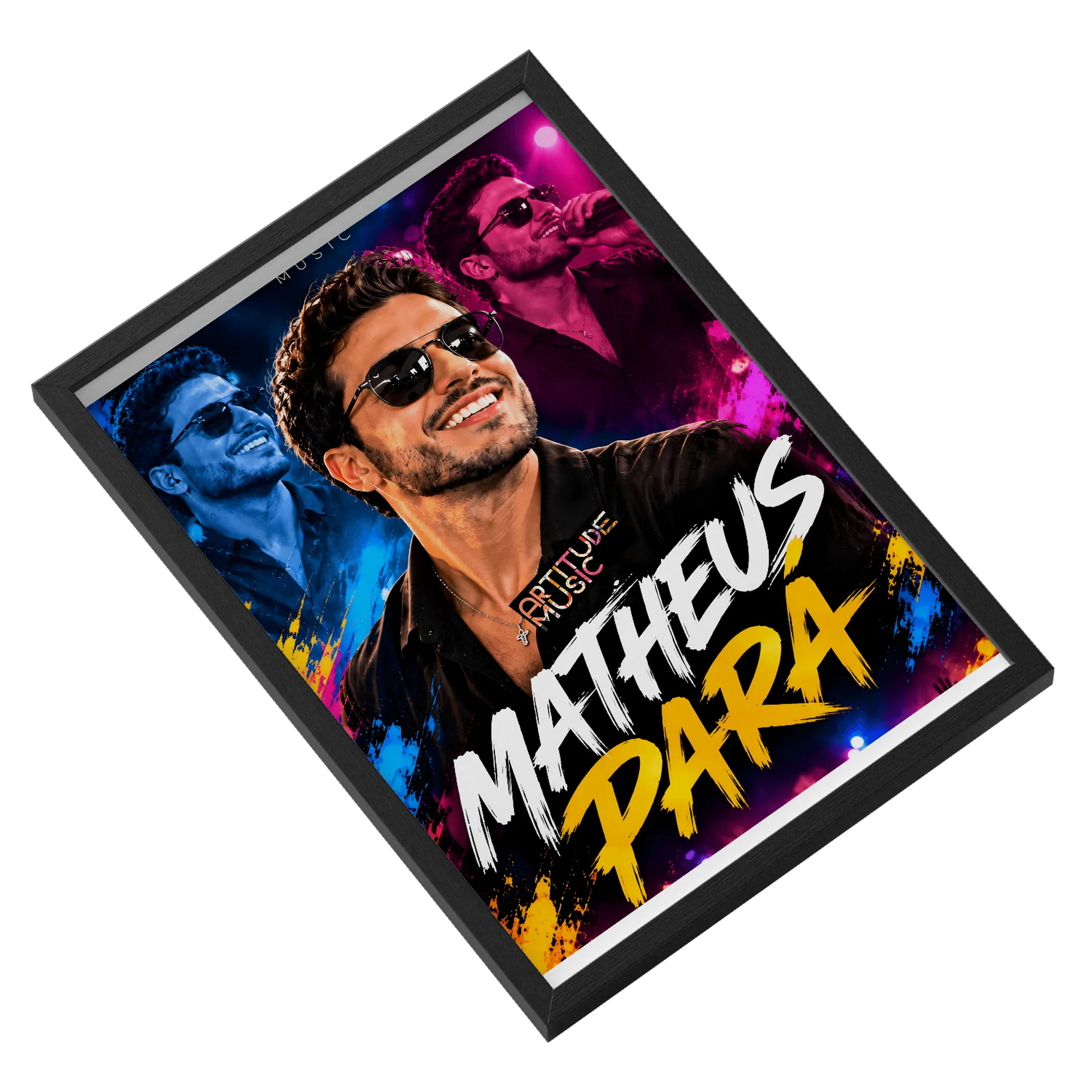 Quadro Matheus Pará Estilo Musical Colorido A3 - Imagem 2