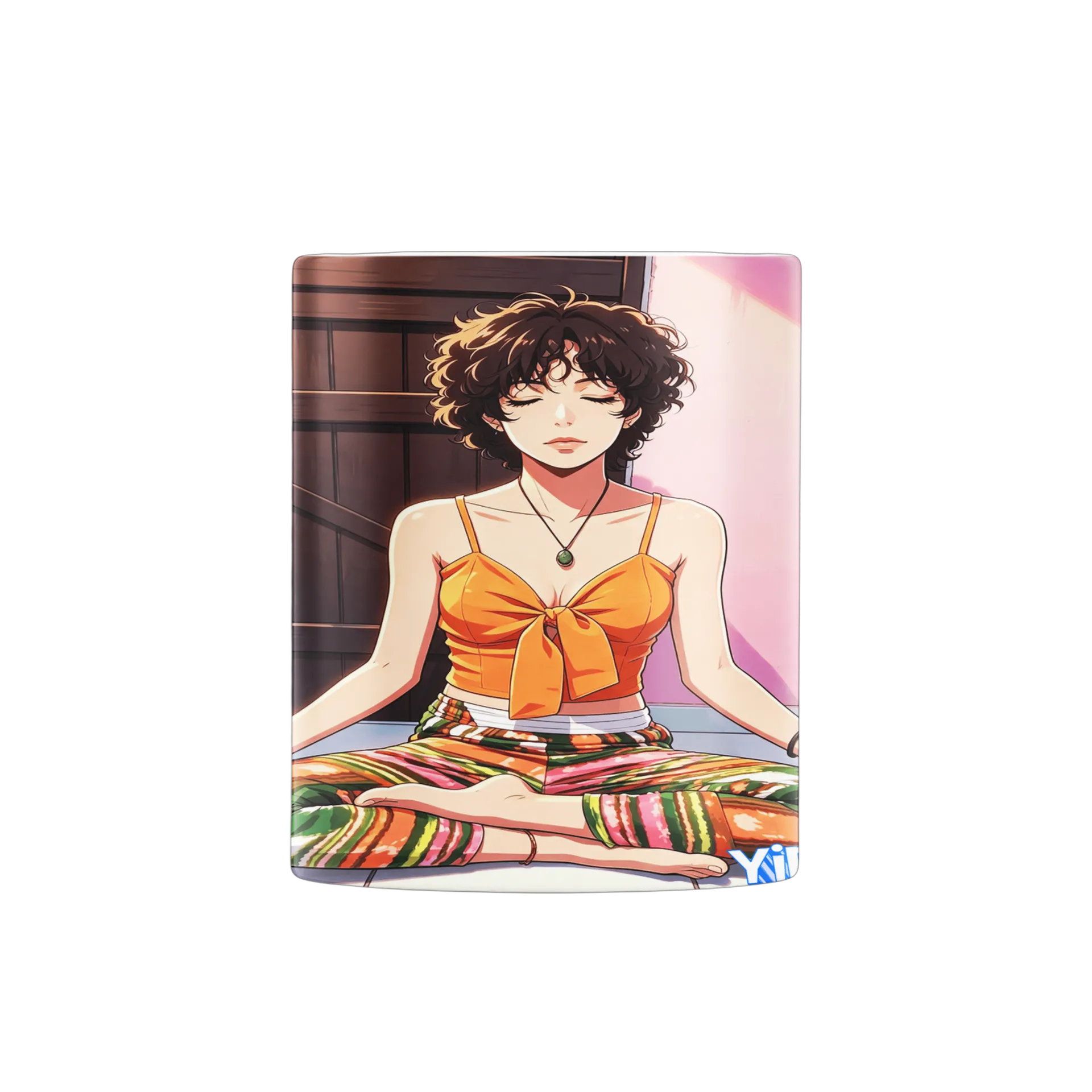 Caneca Ilustração Meditativa Personagem Meditação 325ml - Imagem 3