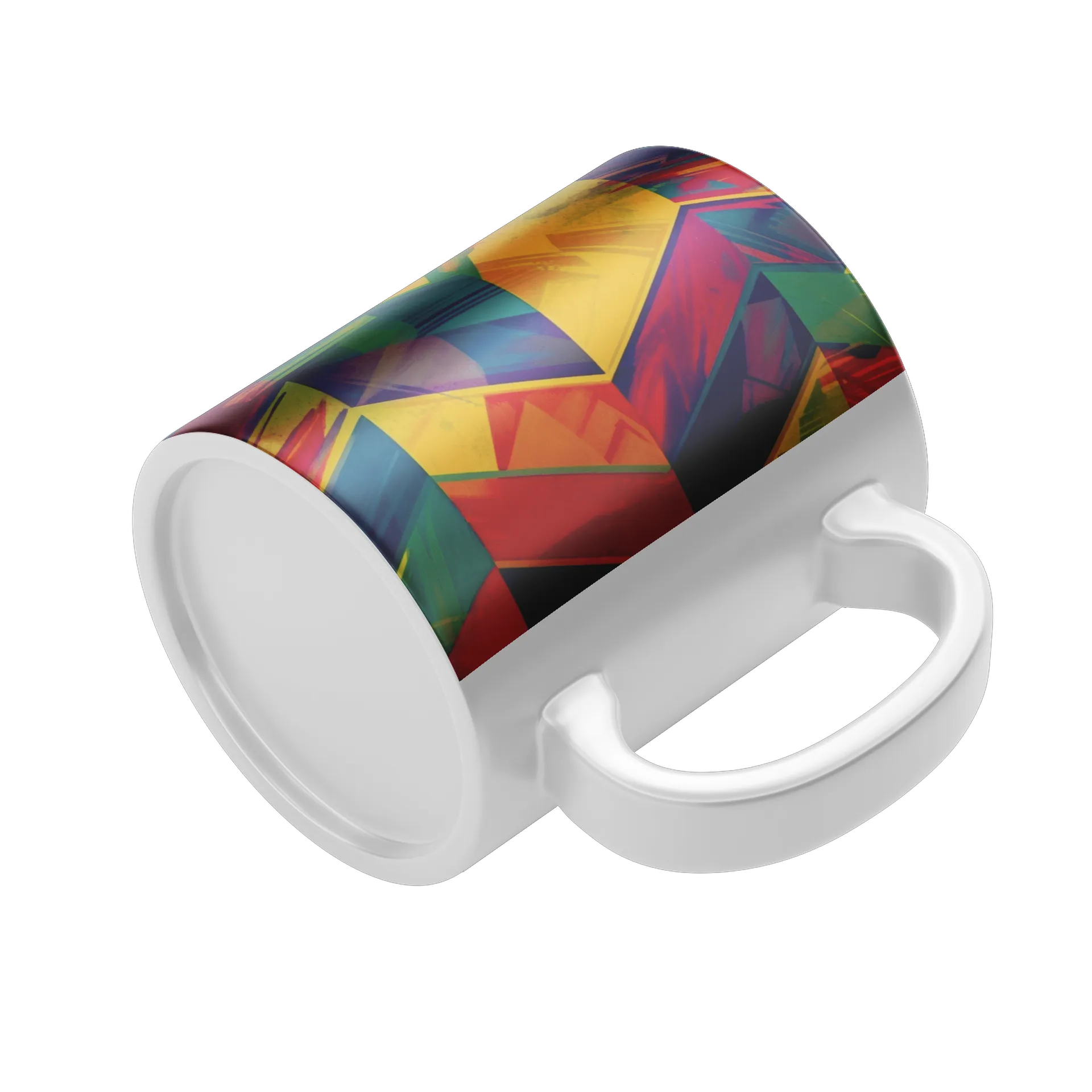 Caneca Abstrata Multicolorida 325ml - Imagem 4
