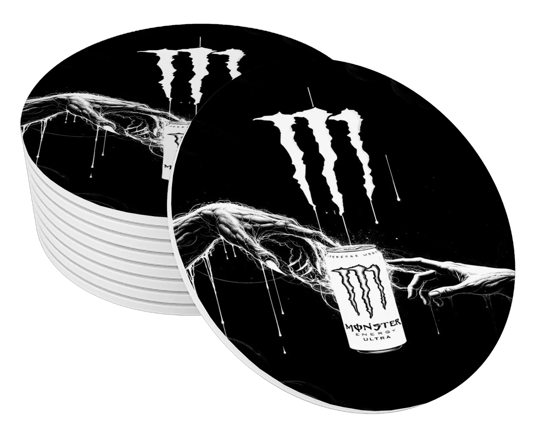 Porta-copo MDF Monster Energy Skull Vintage de Gabi — imagem 1 de 3