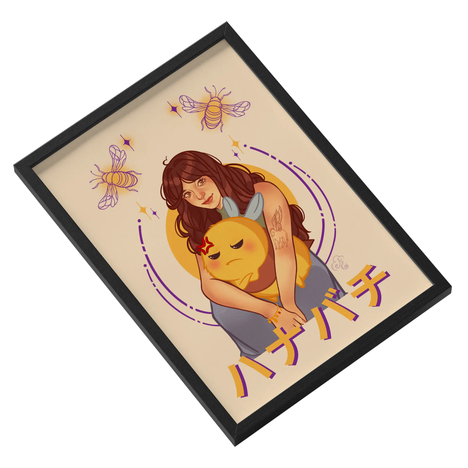 Quadro "Hanabachi" - Versão Amarela - Imagem 2