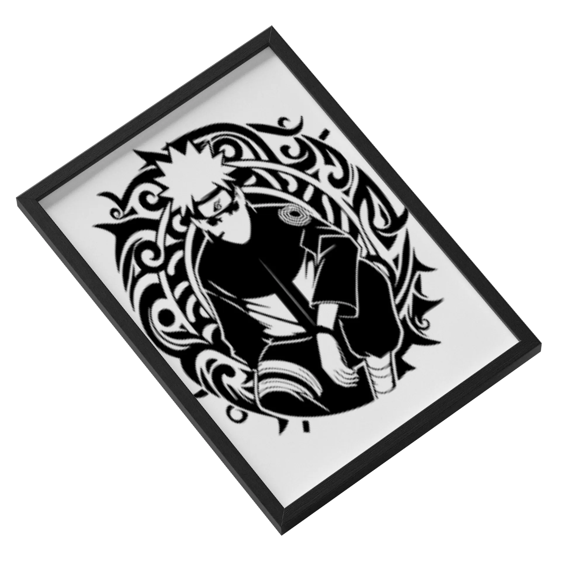 Quadro Naruto Estilo Preto e Branco A3 - Imagem 2