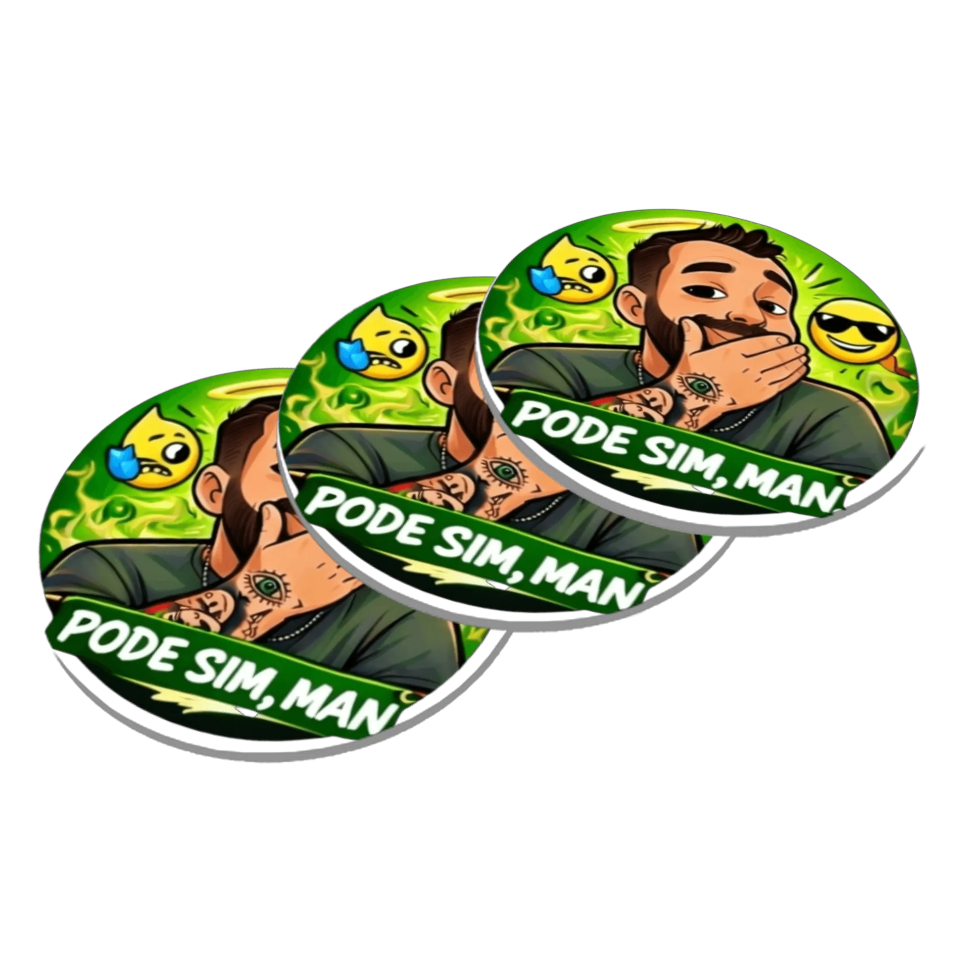 Porta-copos Pode sim VERDE - Imagem 3