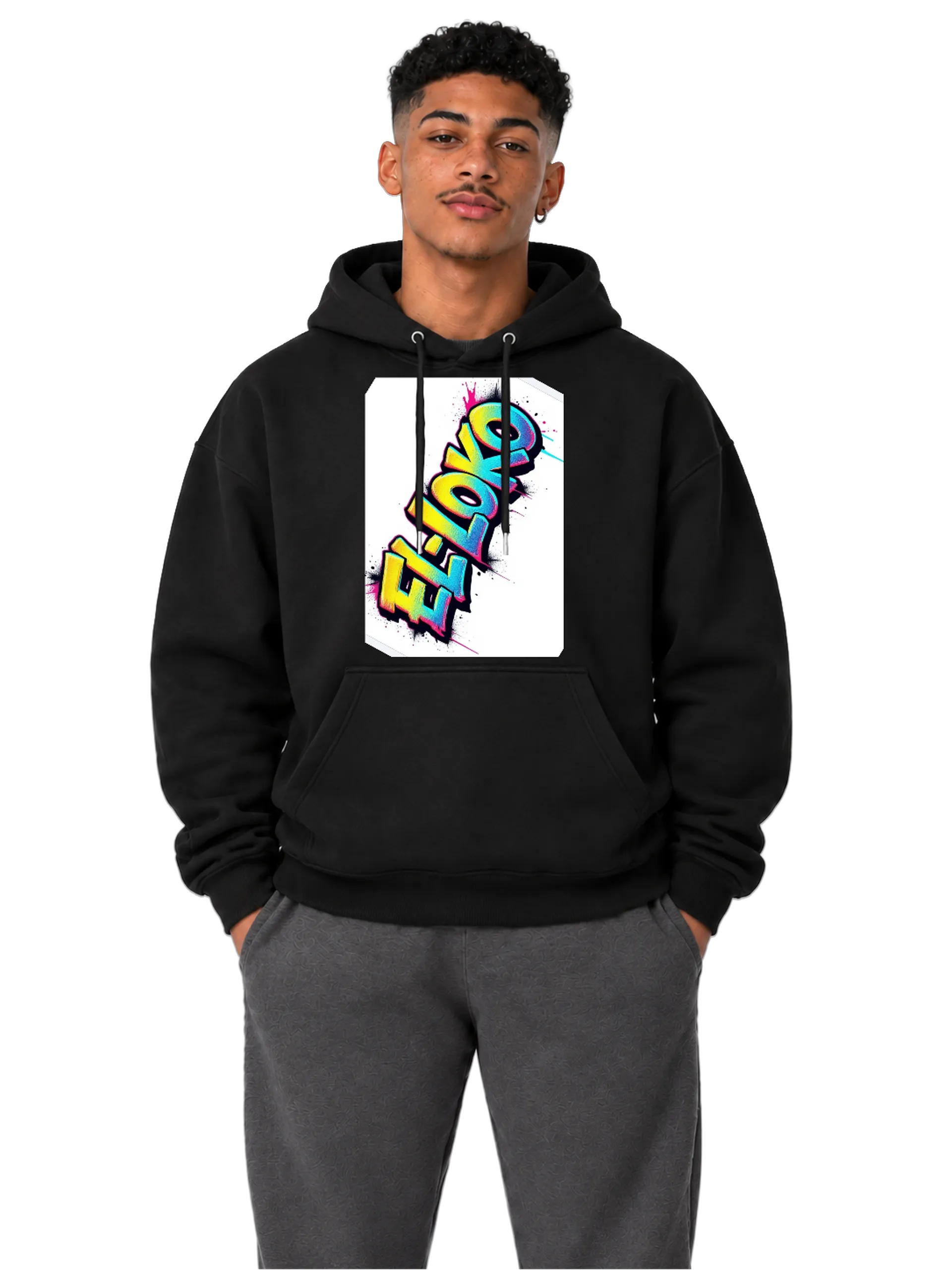 Blusa Moletom Arte Neon Graffiti 50% Algodão 50% Poliéster - Imagem 3
