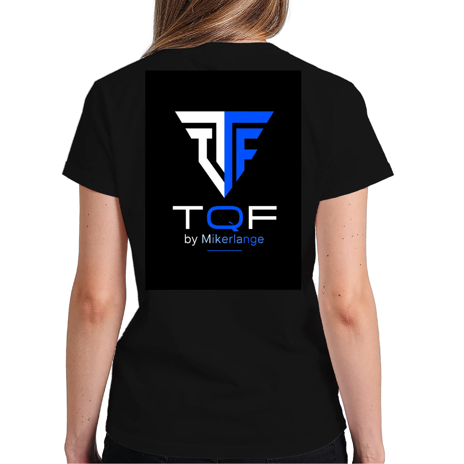 Camiseta Estampa Logotipo  TQF Azul e Branco 100% Algodão de Mikerlange placide — imagem 5 de 6