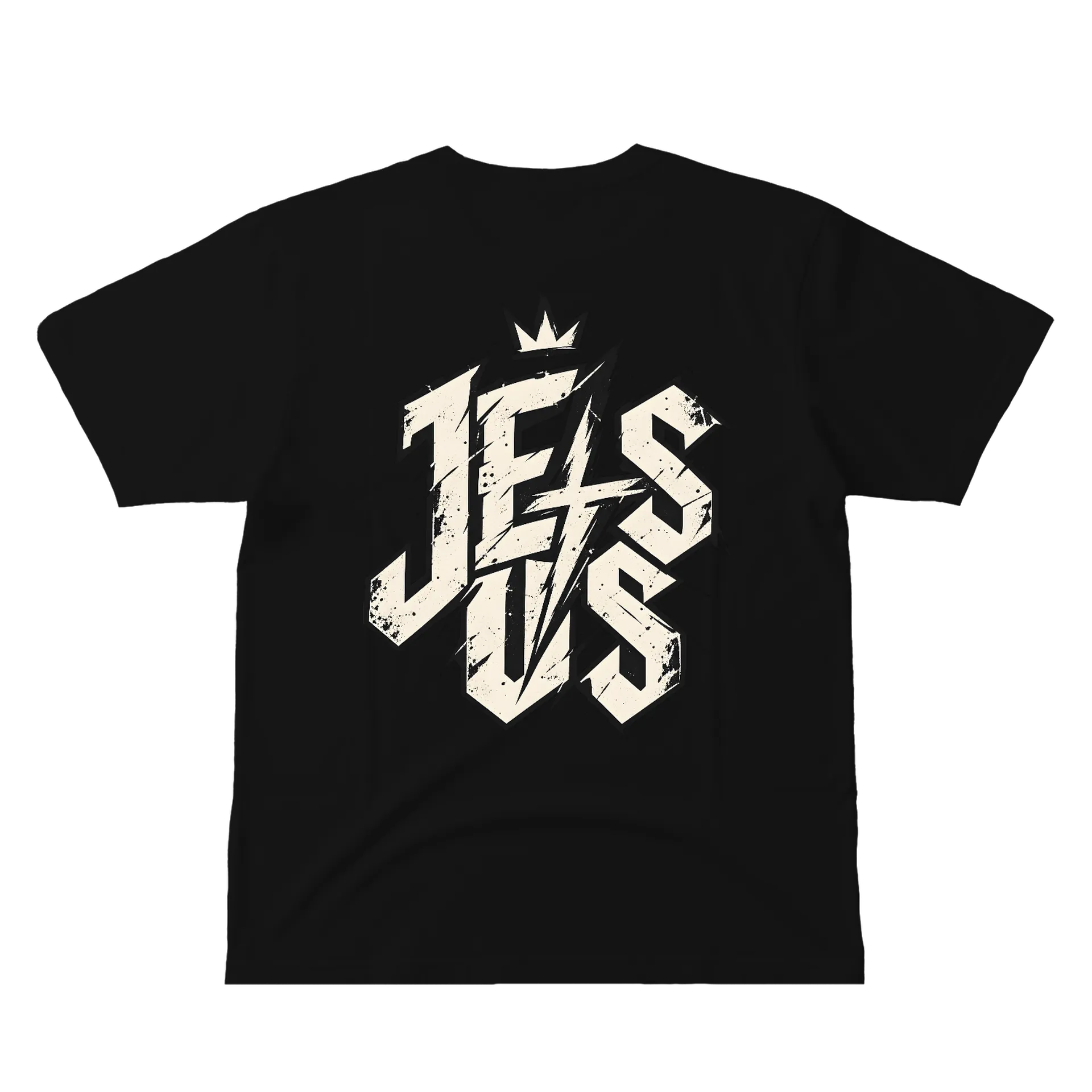 Camiseta Logo Tipográfico Coroa Preto e Branco 100% Algodão de NARROW — imagem 1 de 6