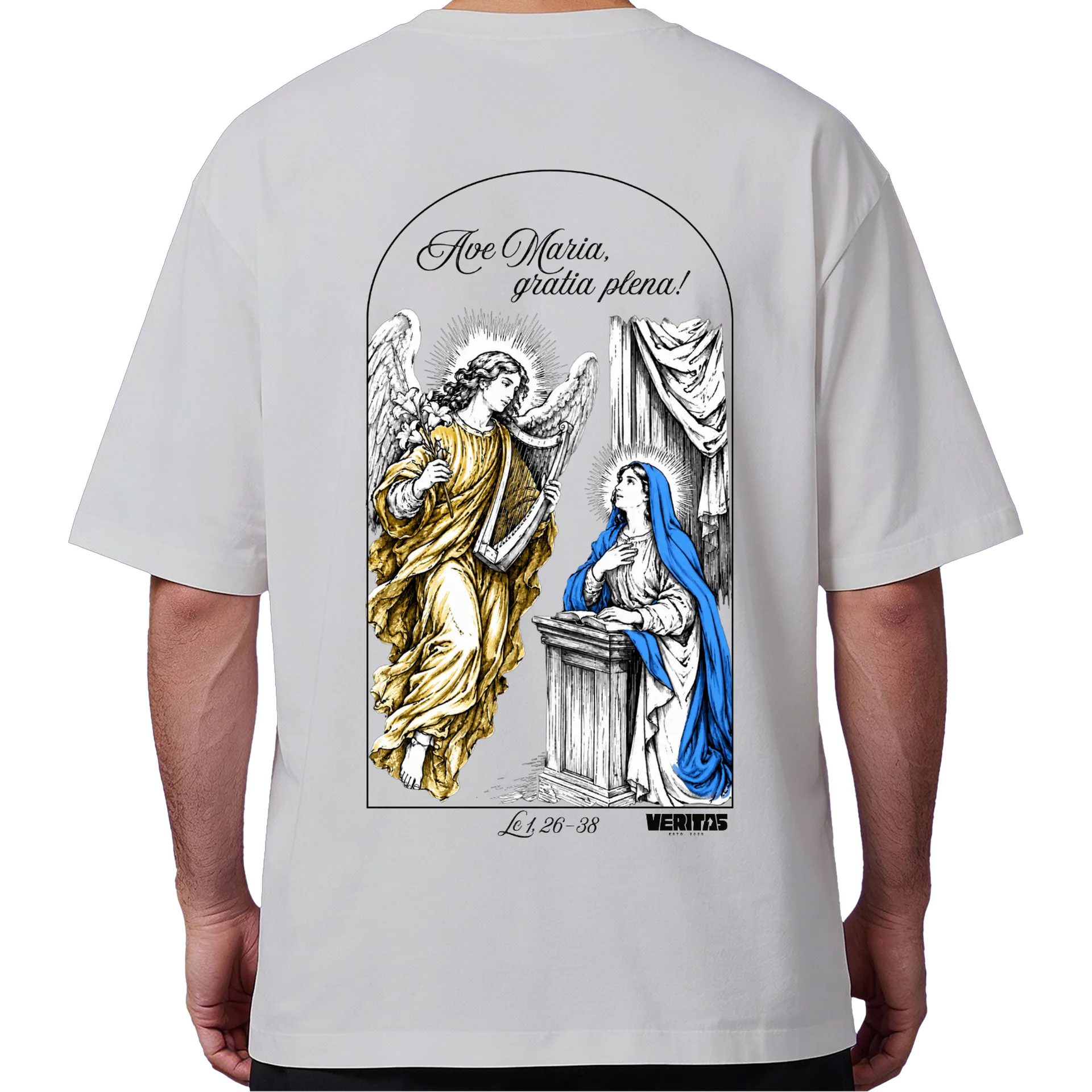Camiseta Oversized - Ave Maria Gratia Plena - Anunciação - Imagem 6
