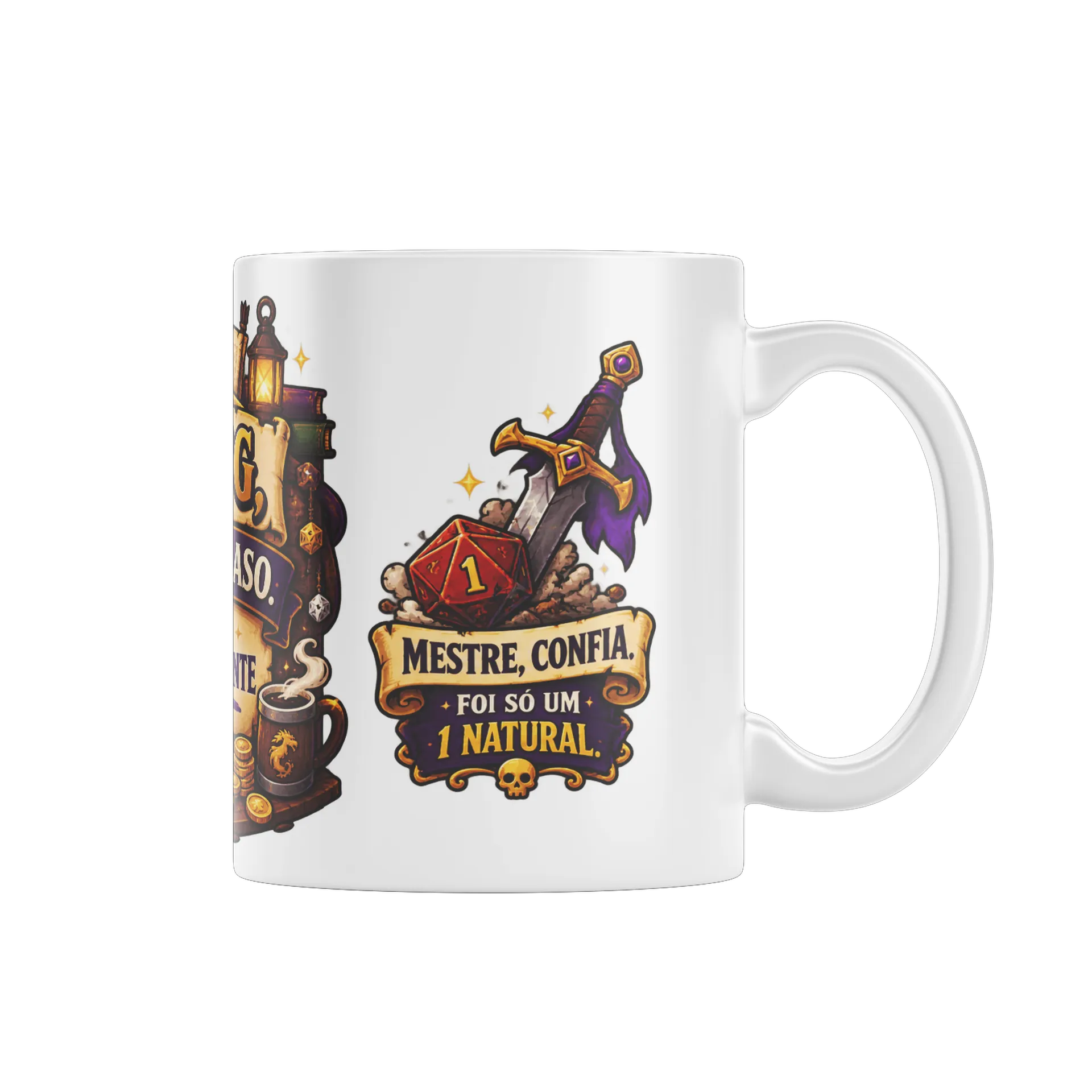 Caneca Porcelana No RPG Eu Não Atraso 325ml de dnde — imagem 1 de 4