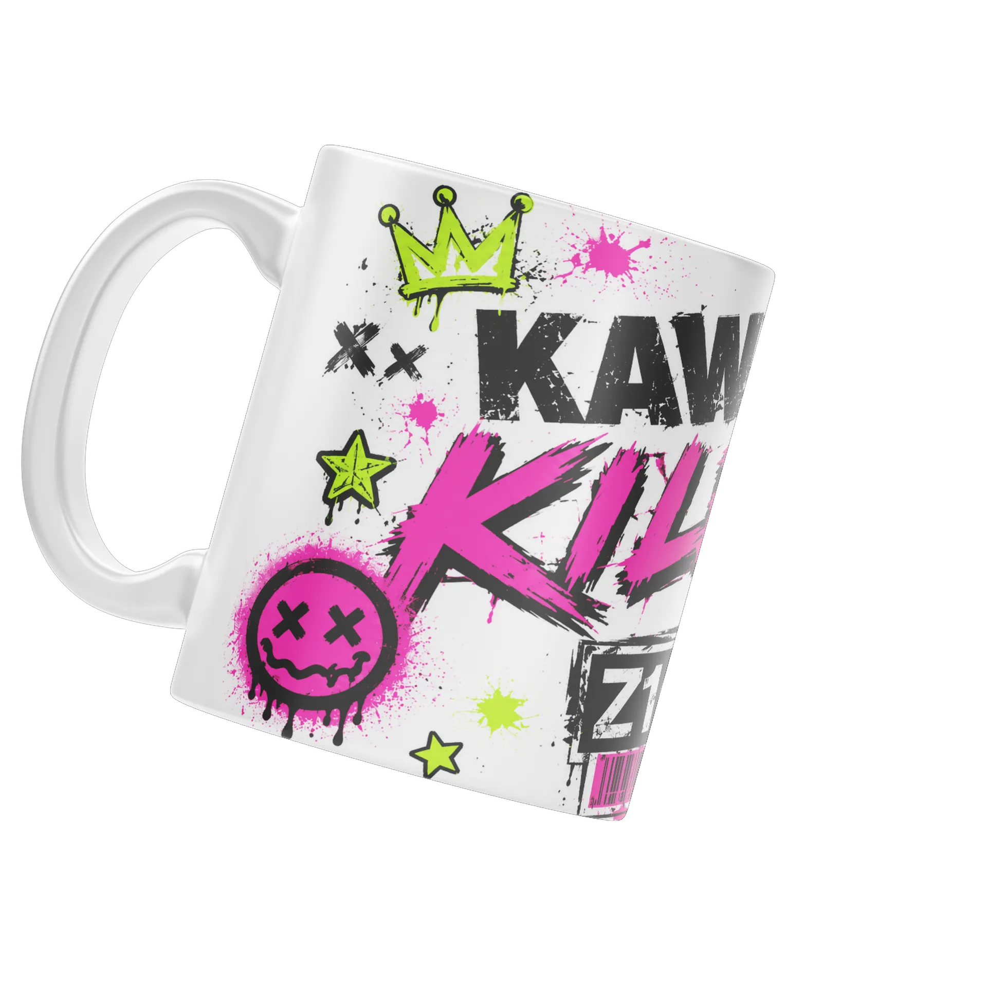 Caneca Porcelana Kawaii Killers Branco 325ml - Imagem 3